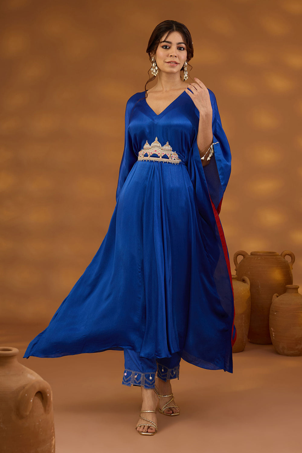 Mann Mandir drape Kurta Set