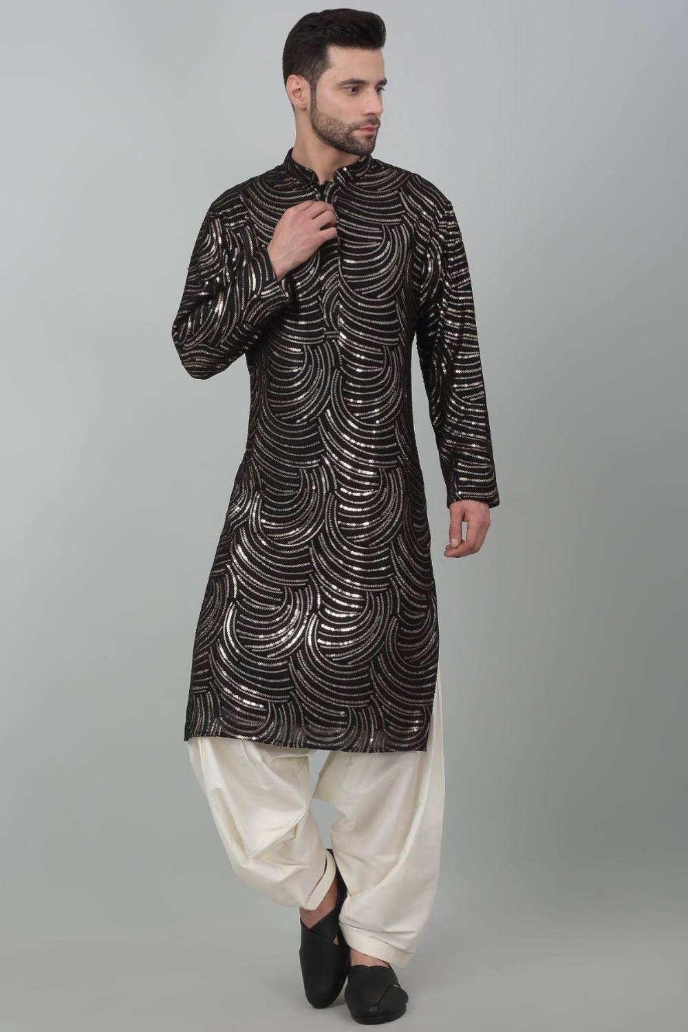 Chandramani Sequin Embroidered Kurta Set