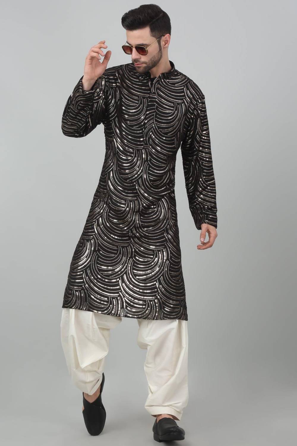 Chandramani Sequin Embroidered Kurta Set