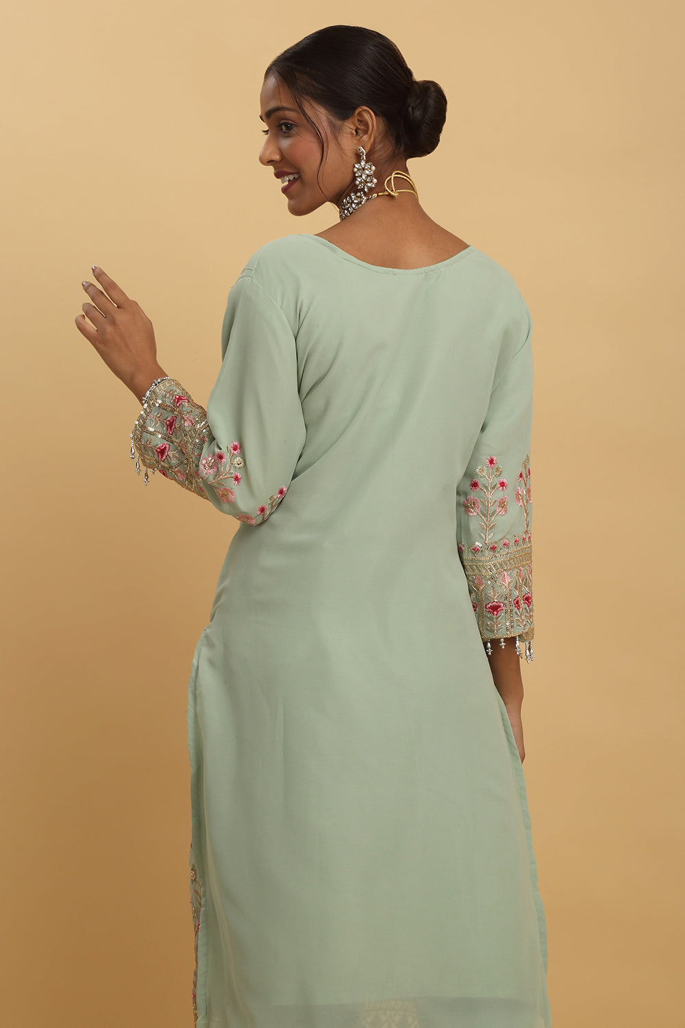 Floral Embroidered Kurta Set