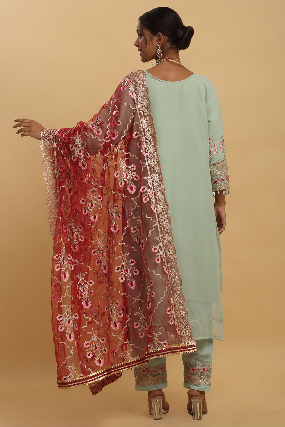 Floral Embroidered Kurta Set