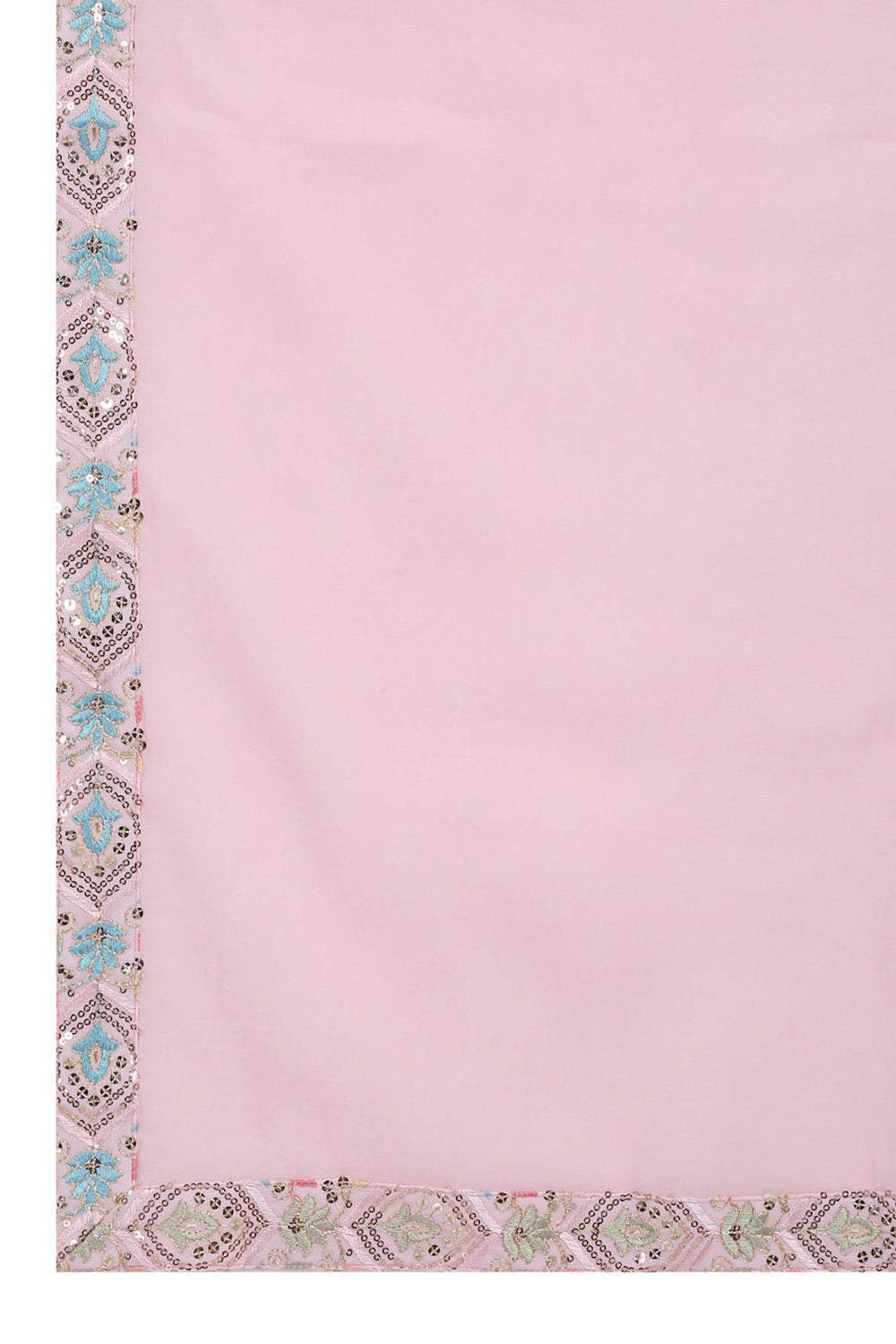 Samaroh Embroidered Leaf Kurta Patiala Set - Pastel Pink