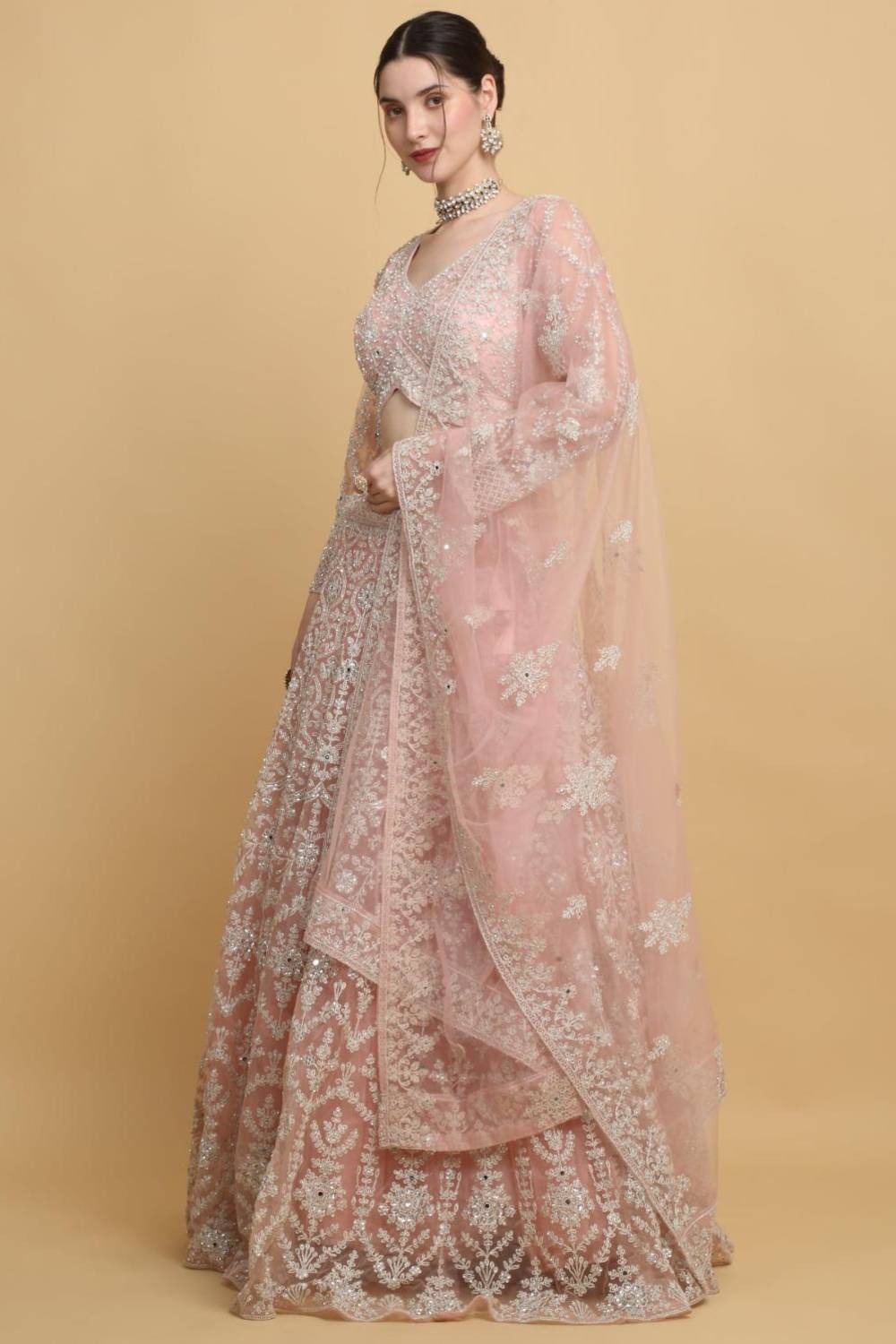 Suhavana Embroidered Floral Bridal Lehenga Set