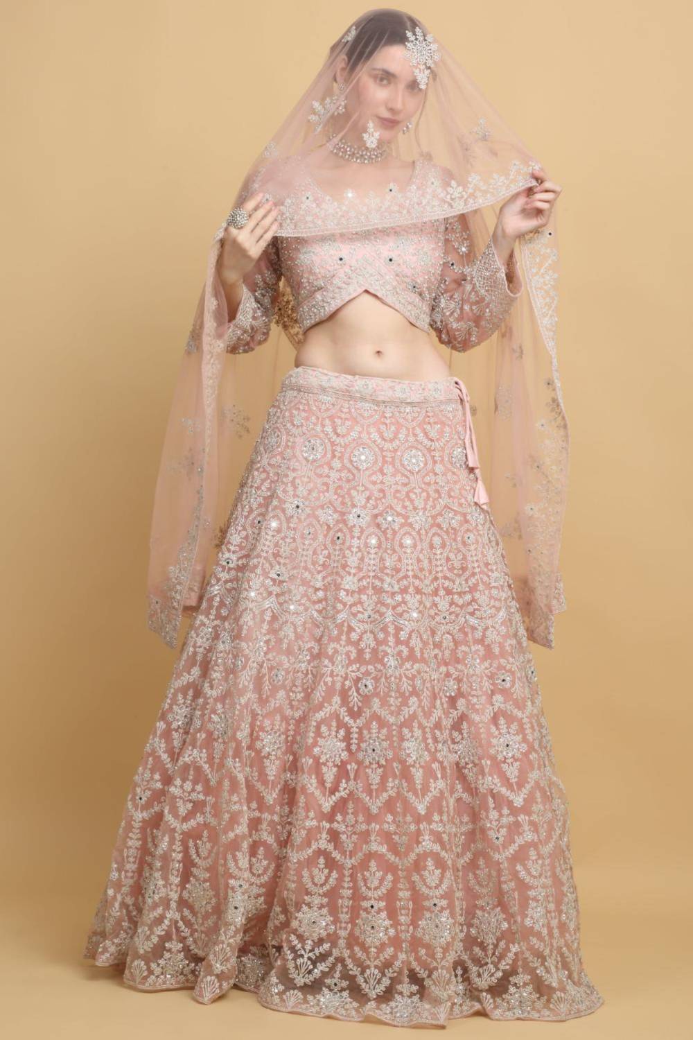 Suhavana Embroidered Floral Bridal Lehenga Set