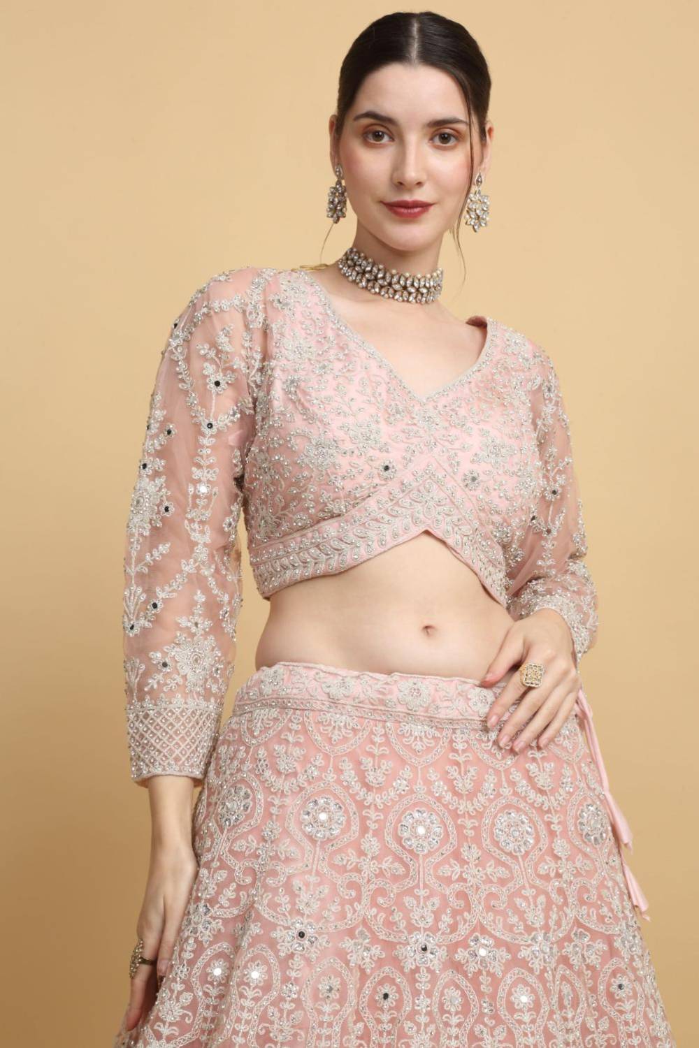 Suhavana Embroidered Floral Bridal Lehenga Set