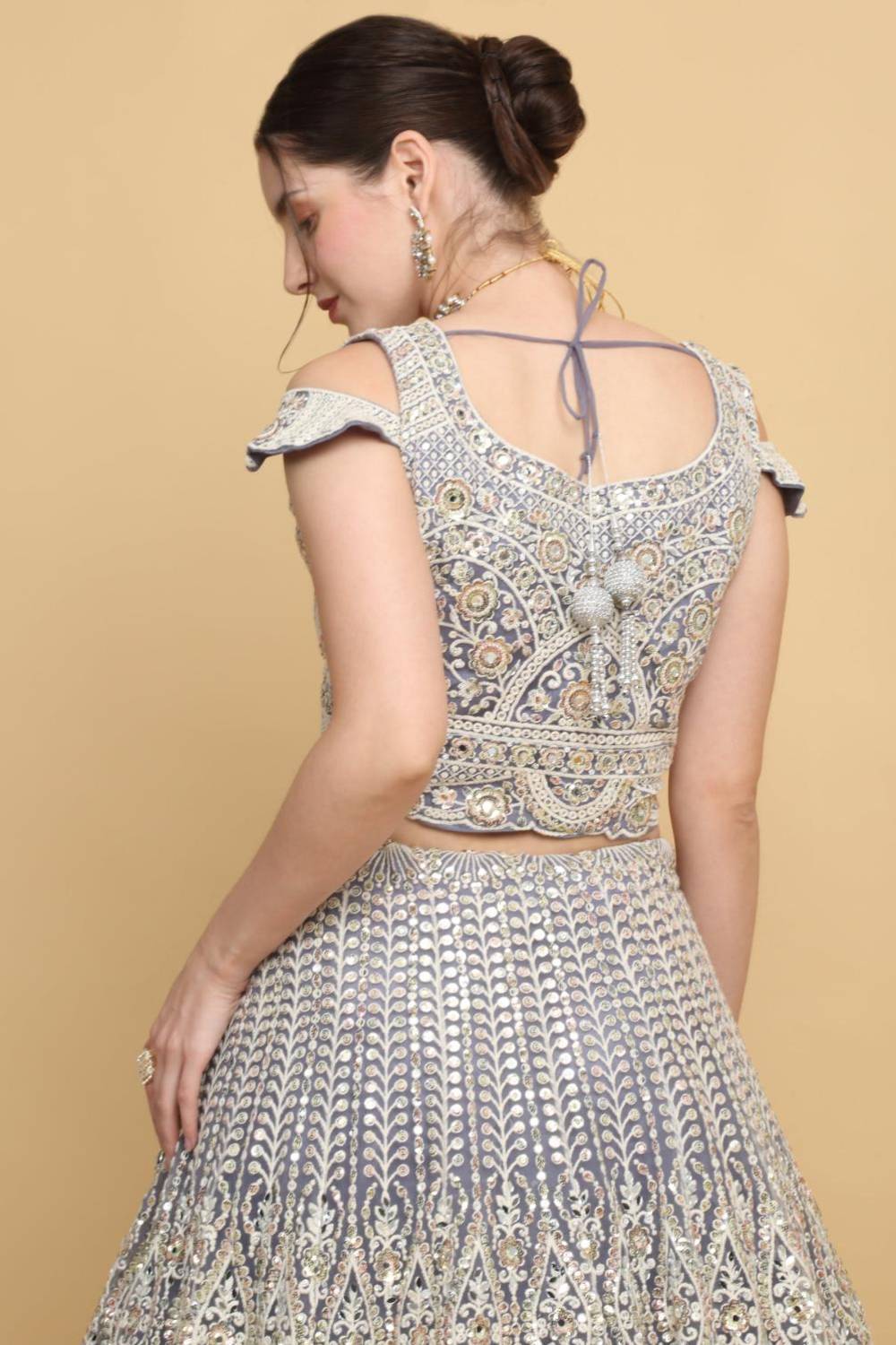 Mayur-upwan Embroidered Floral Bridal Lehenga Set