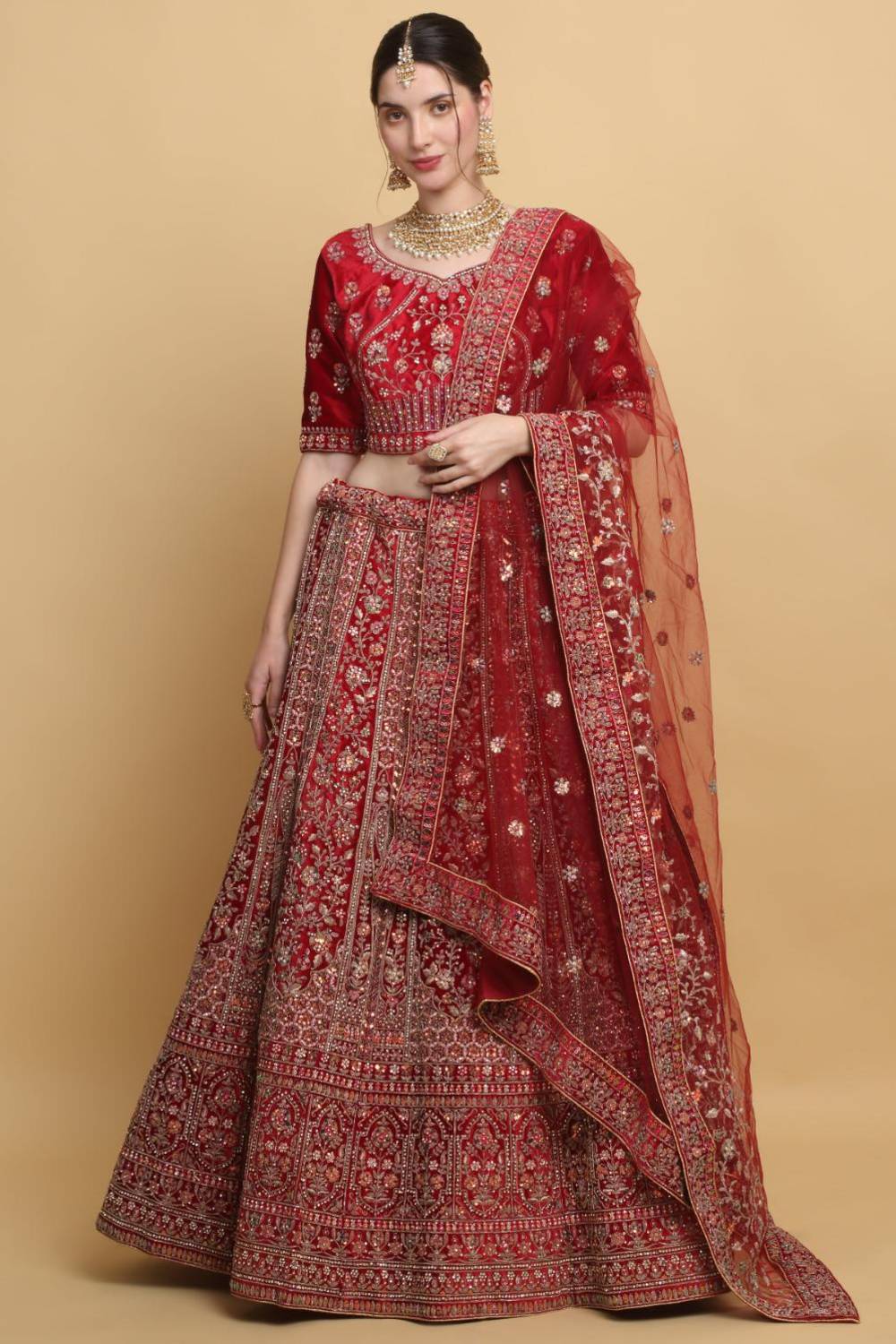 Shaheen Embroidered Bridal Lehenga Set