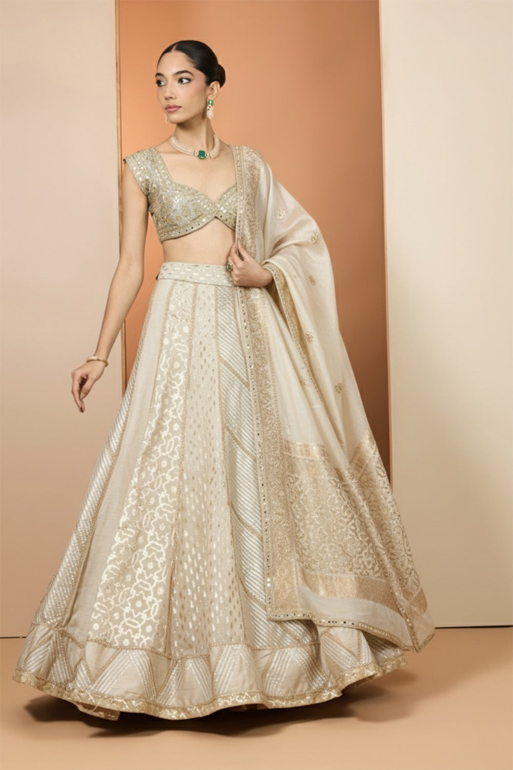 Ivory Lehenga Set