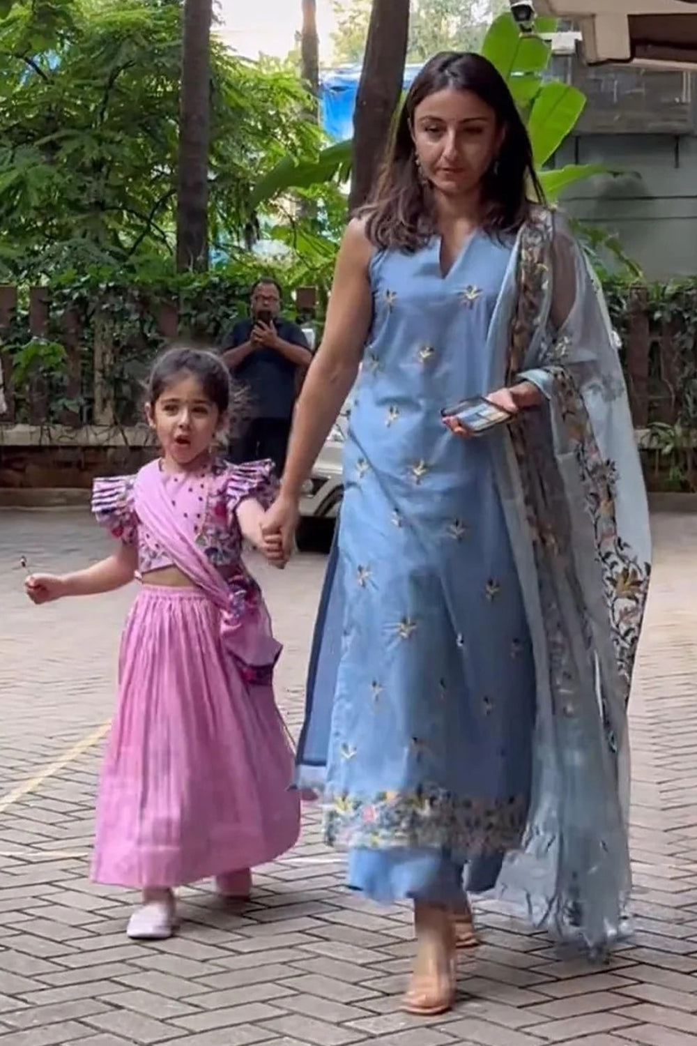 INAAYA LAVENDER KALAMKARI LEHENGA SET