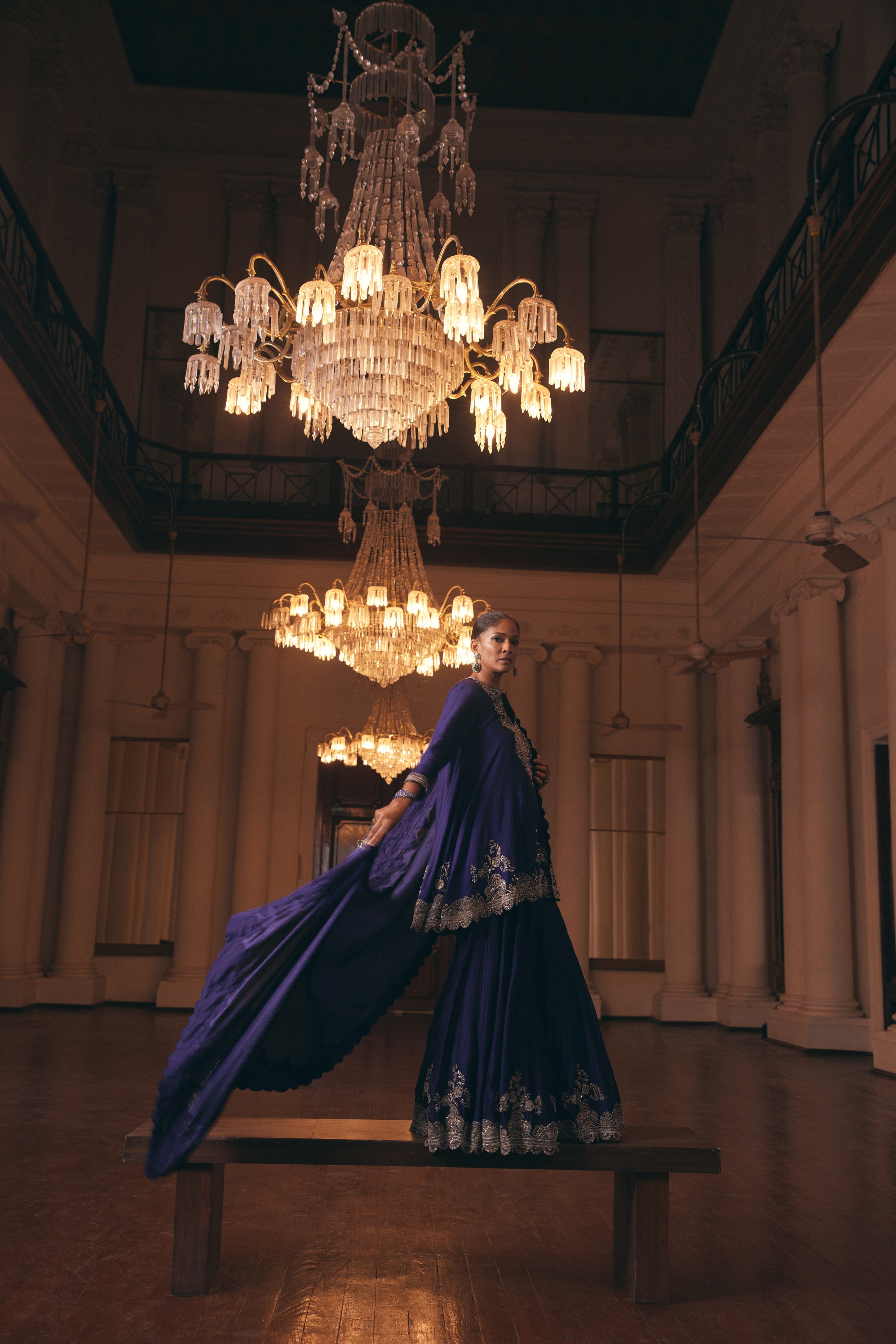 Purple Tunic Sharara Set