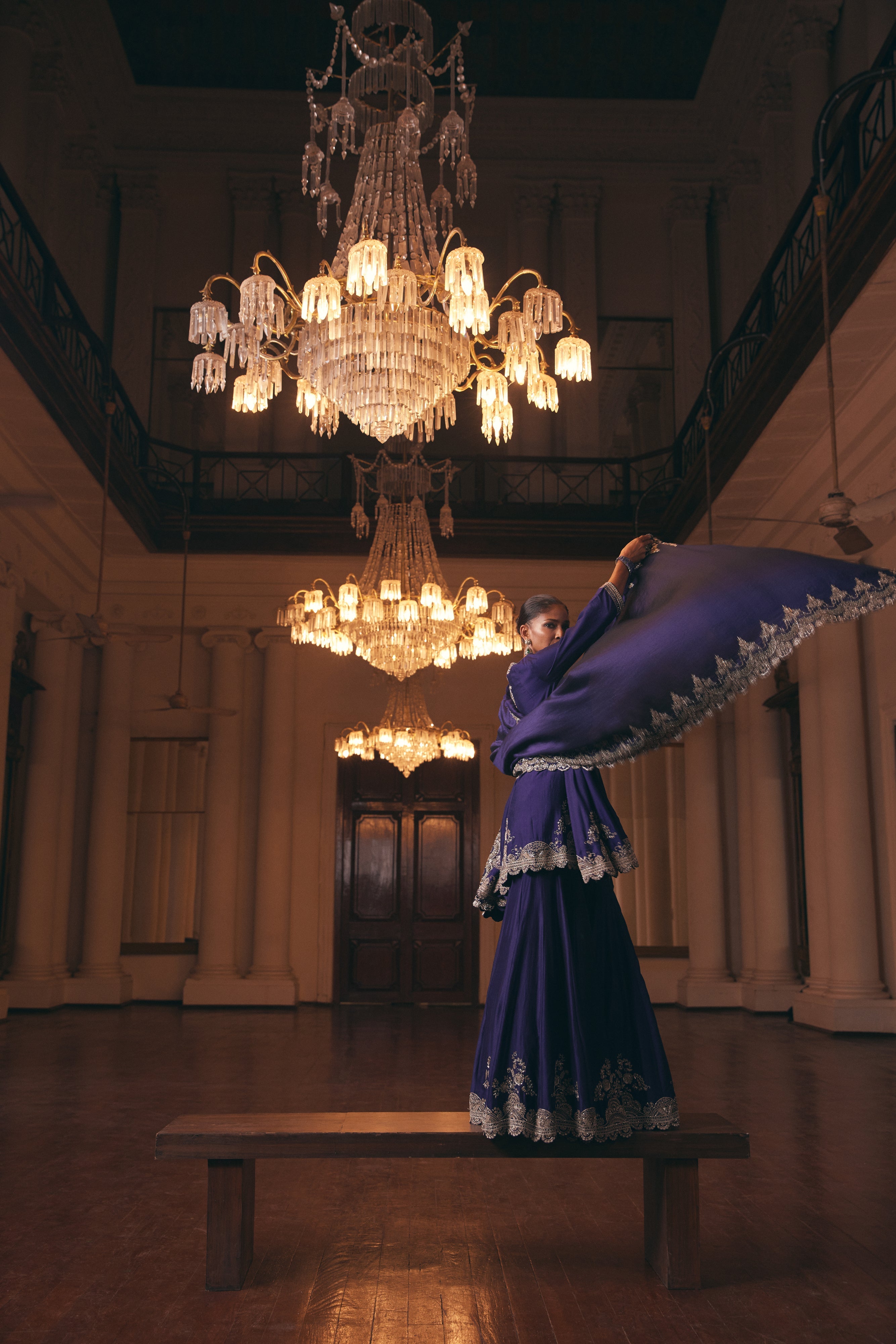 Purple Tunic Sharara Set