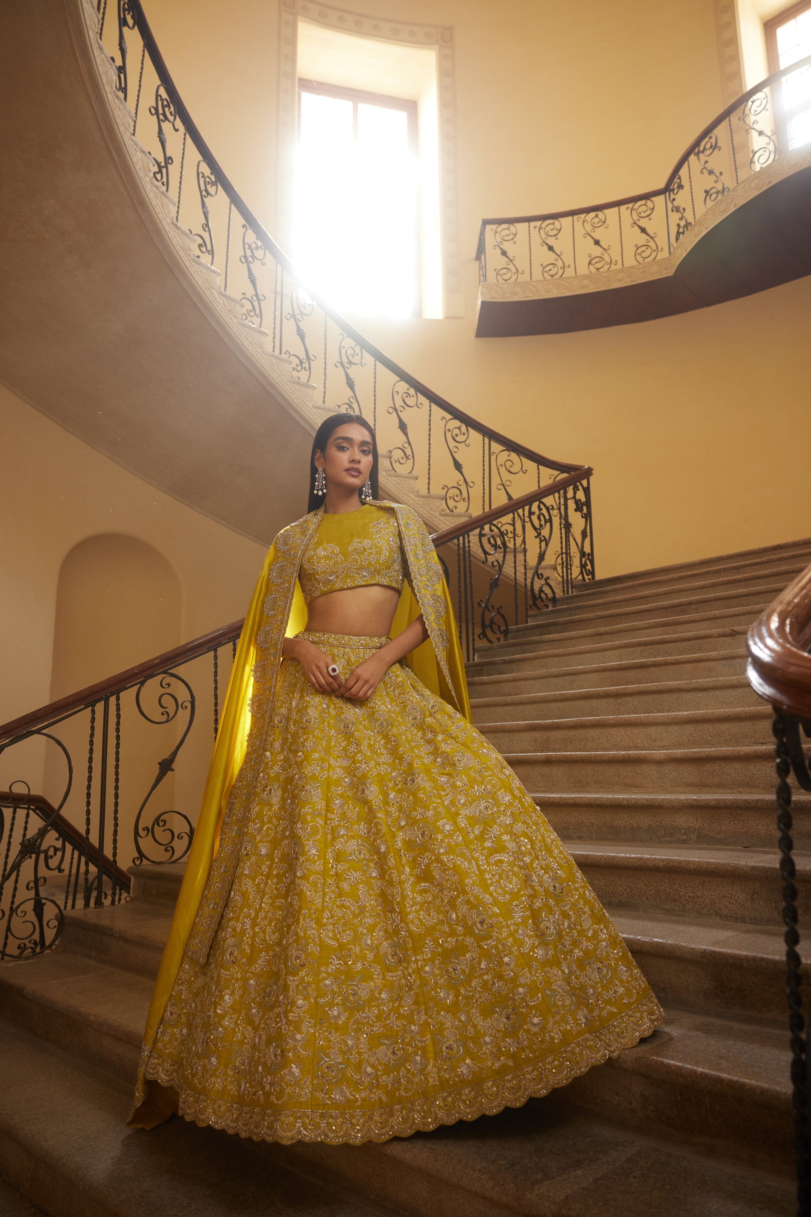 Mustard Lehenga Set