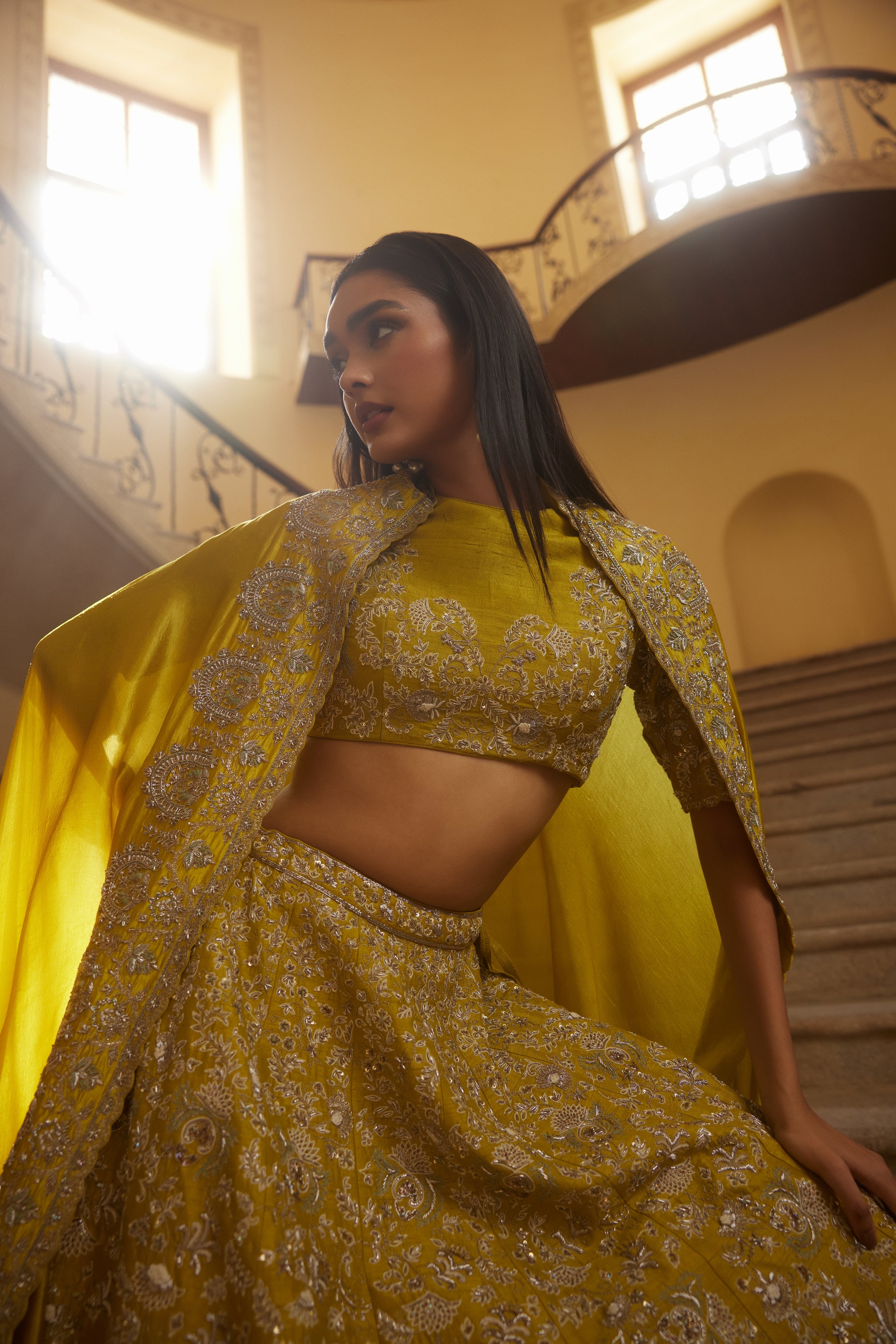 Mustard Lehenga Set