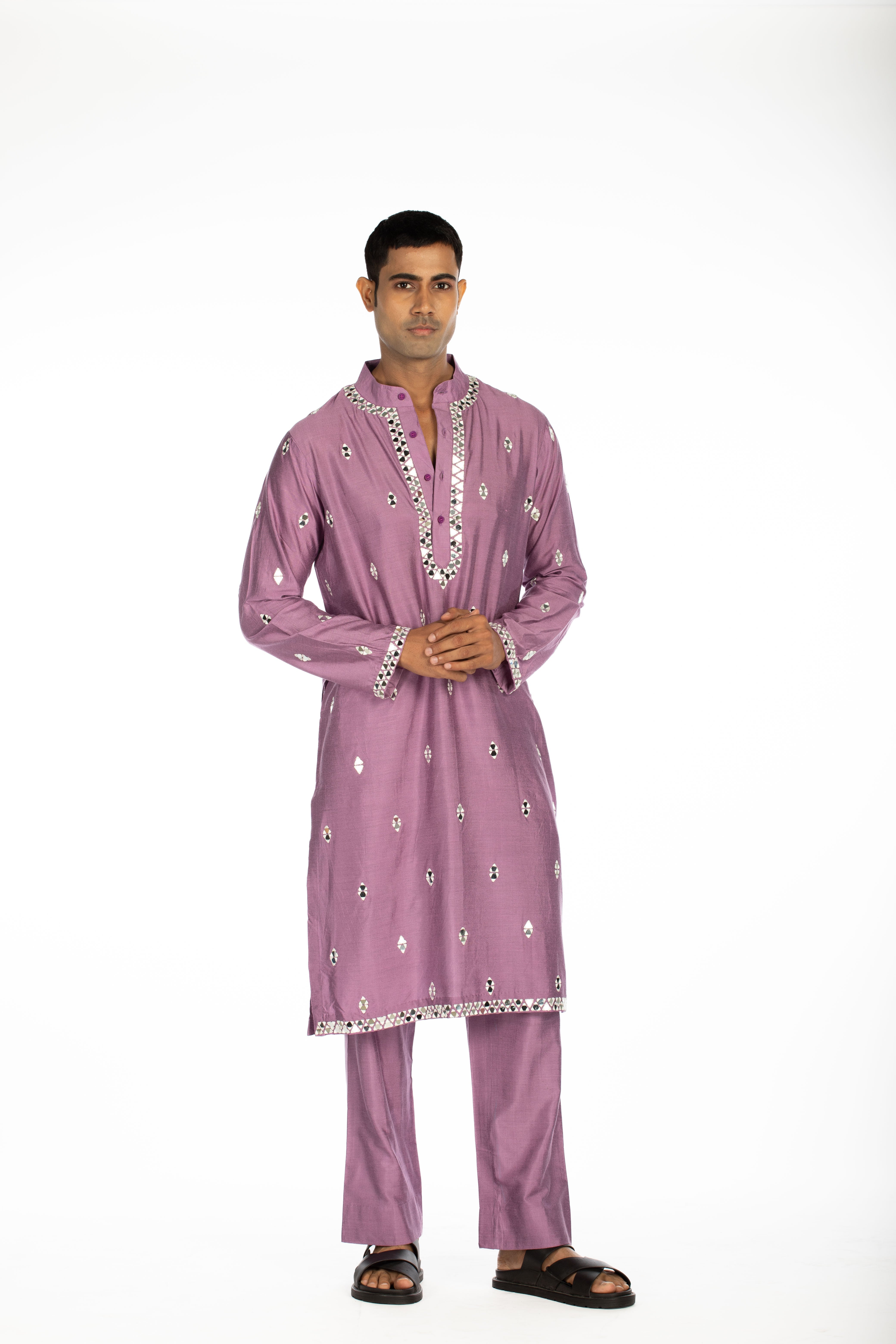 Lavender Embroidered Set