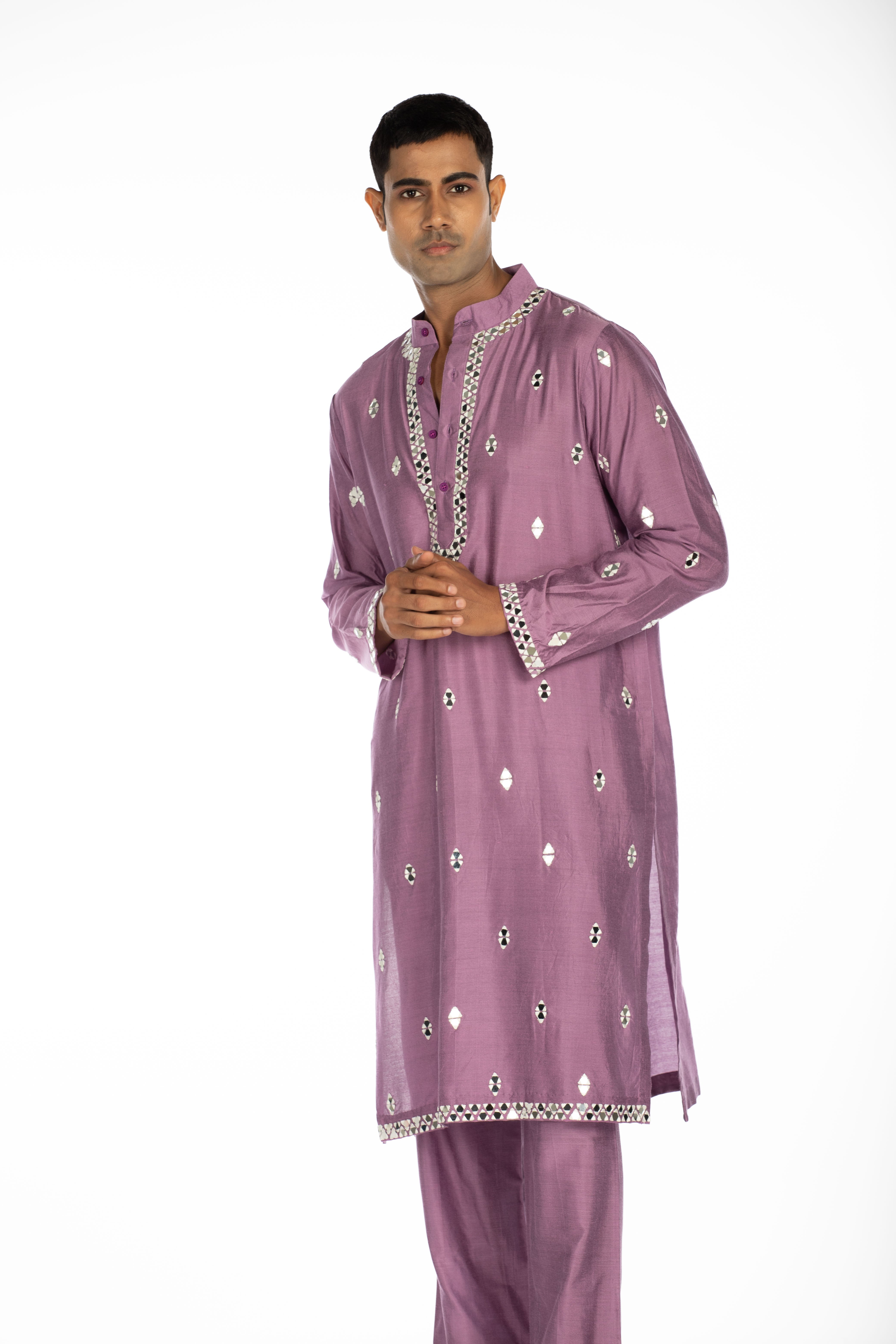 Lavender Embroidered Set