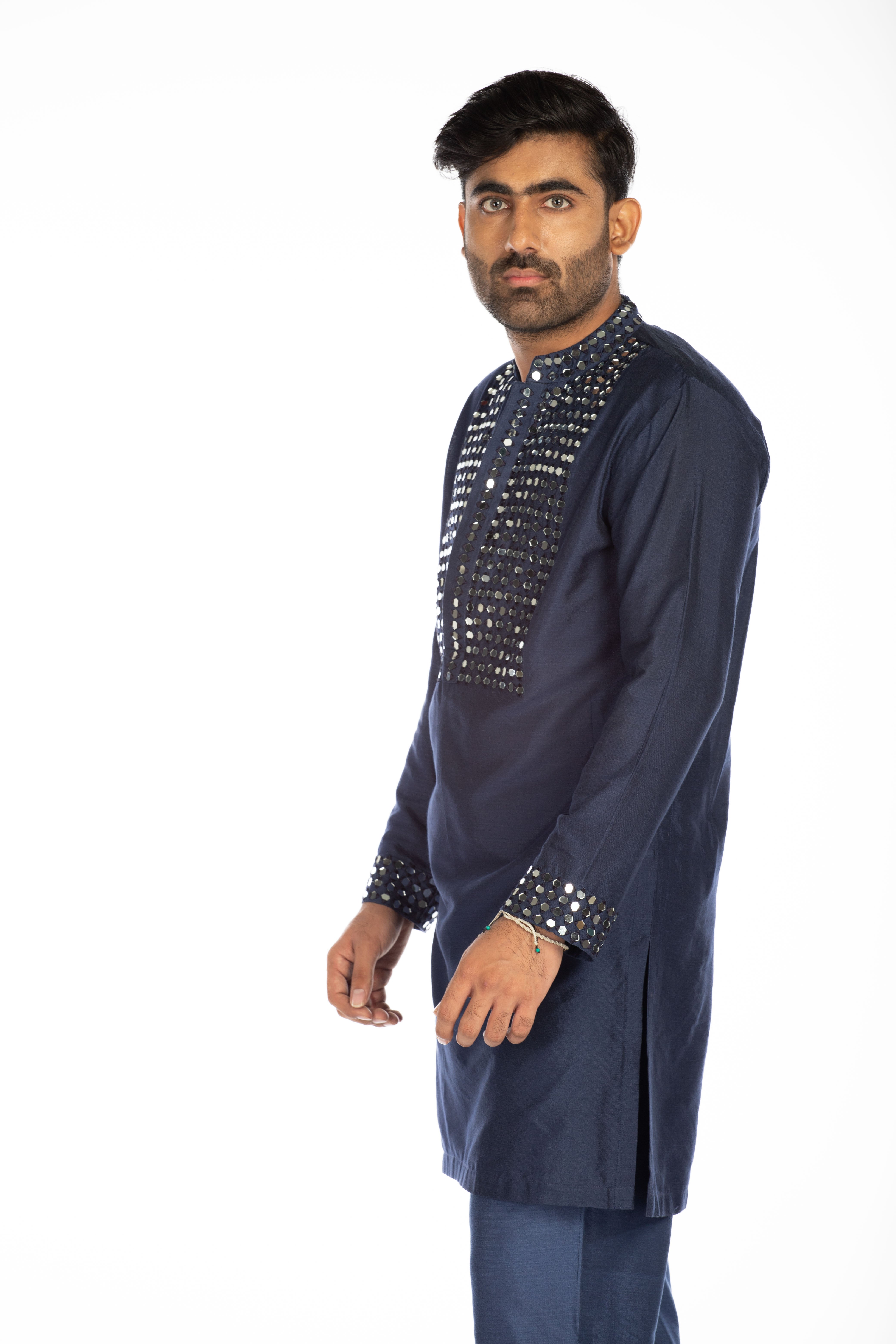 Copper Blue Embroidered Set