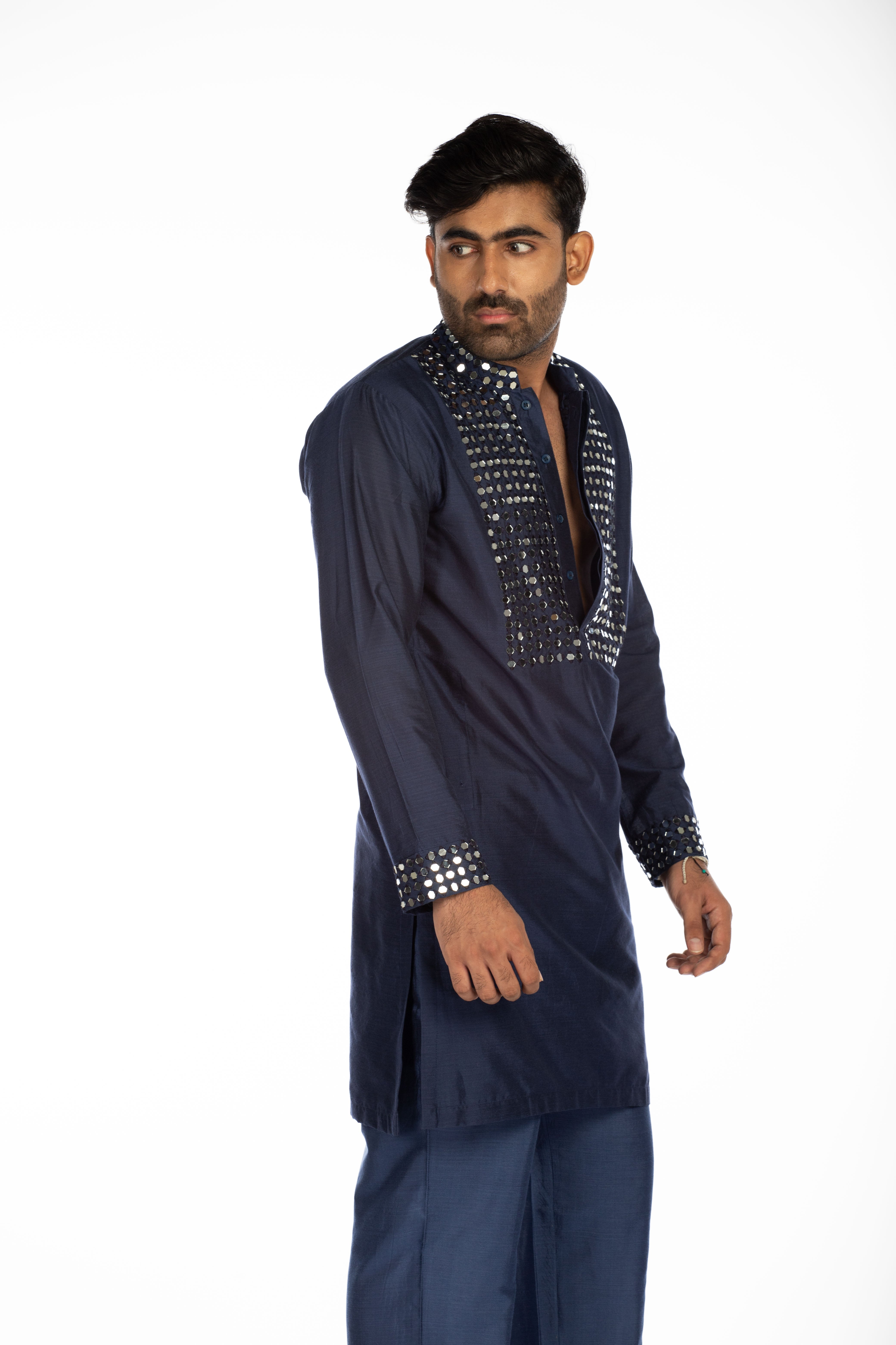 Copper Blue Embroidered Set