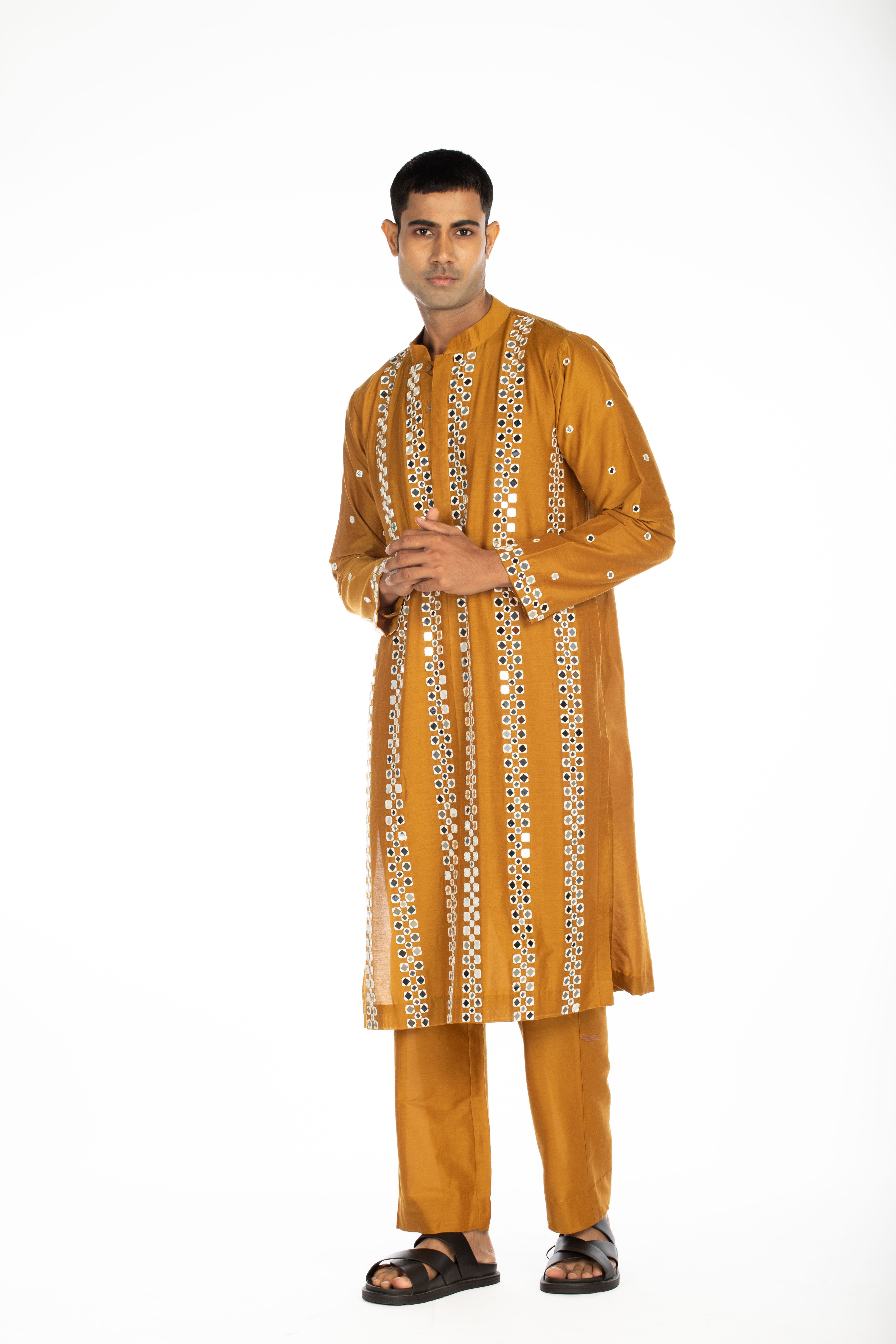 Brown Embroidered Set