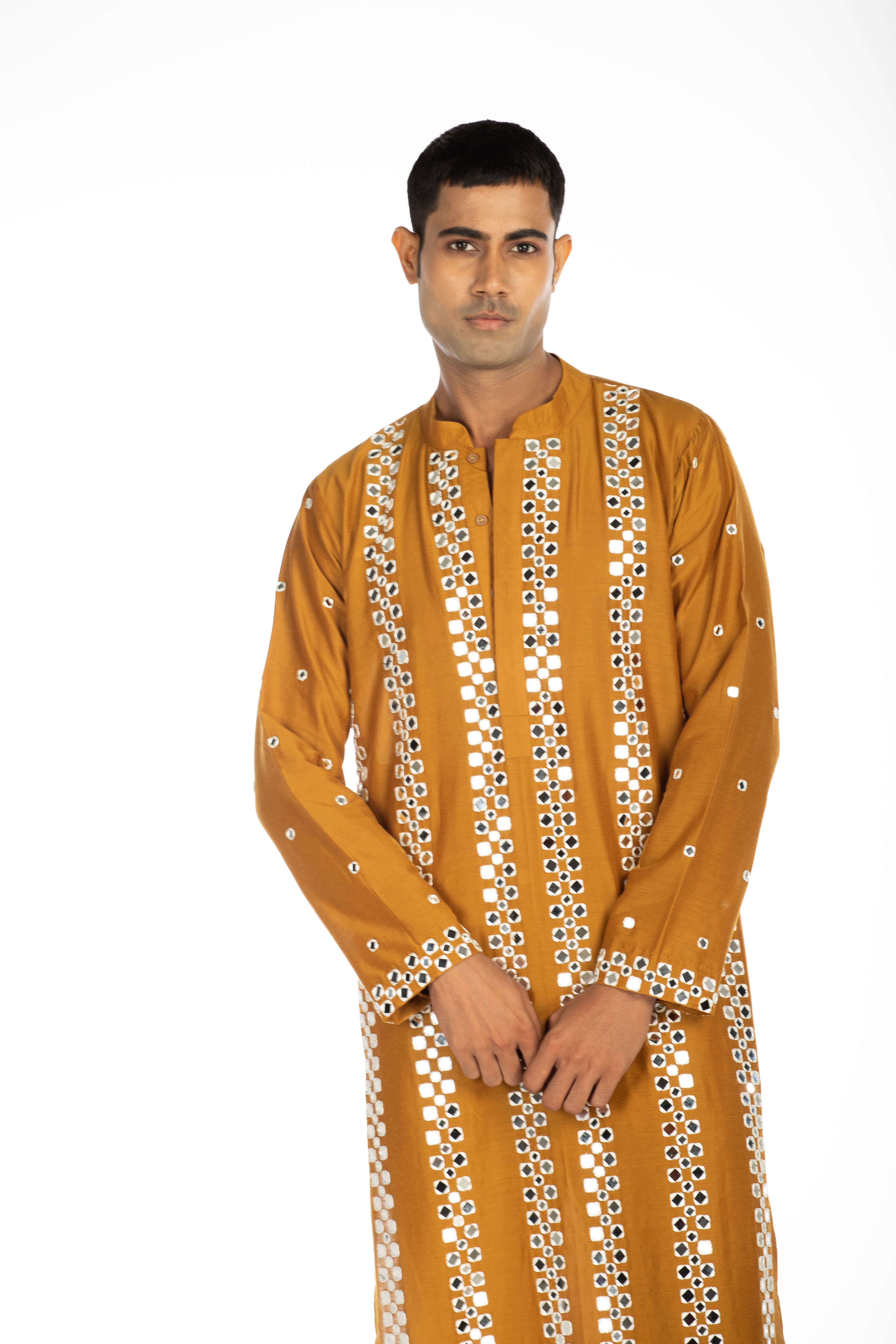 Brown Embroidered Set