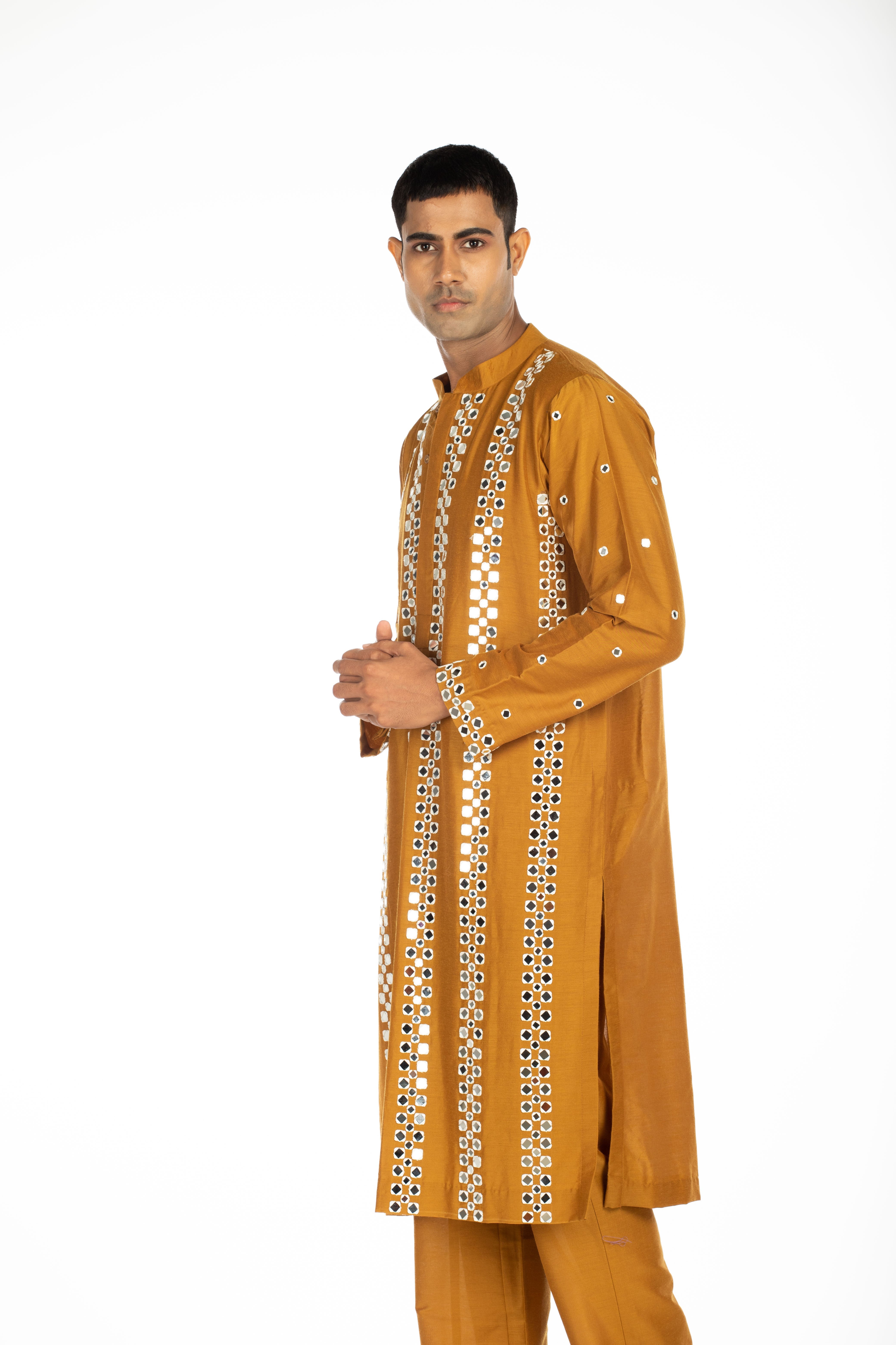Brown Embroidered Set