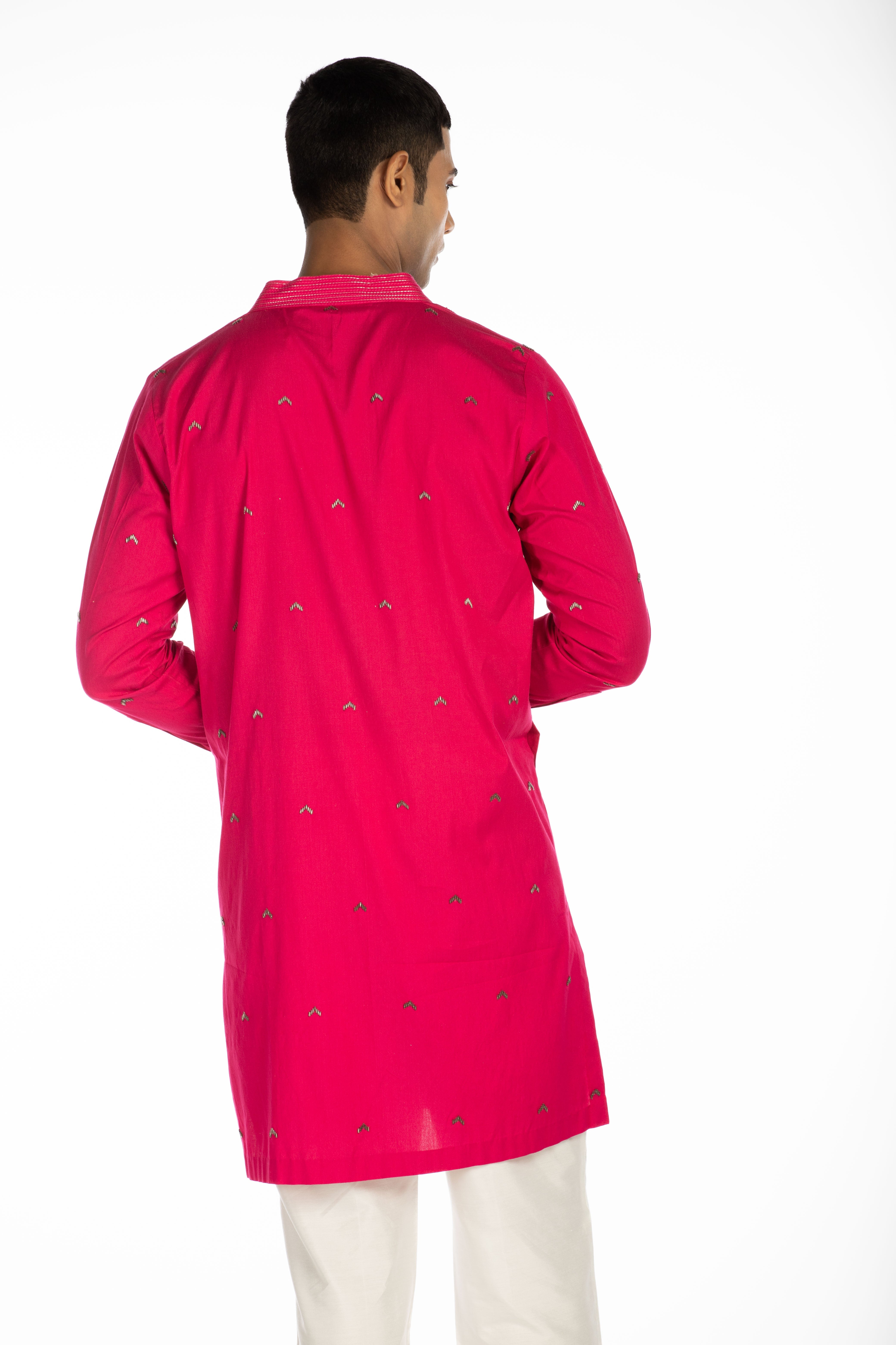 Fuschia Pink Embroidered Set