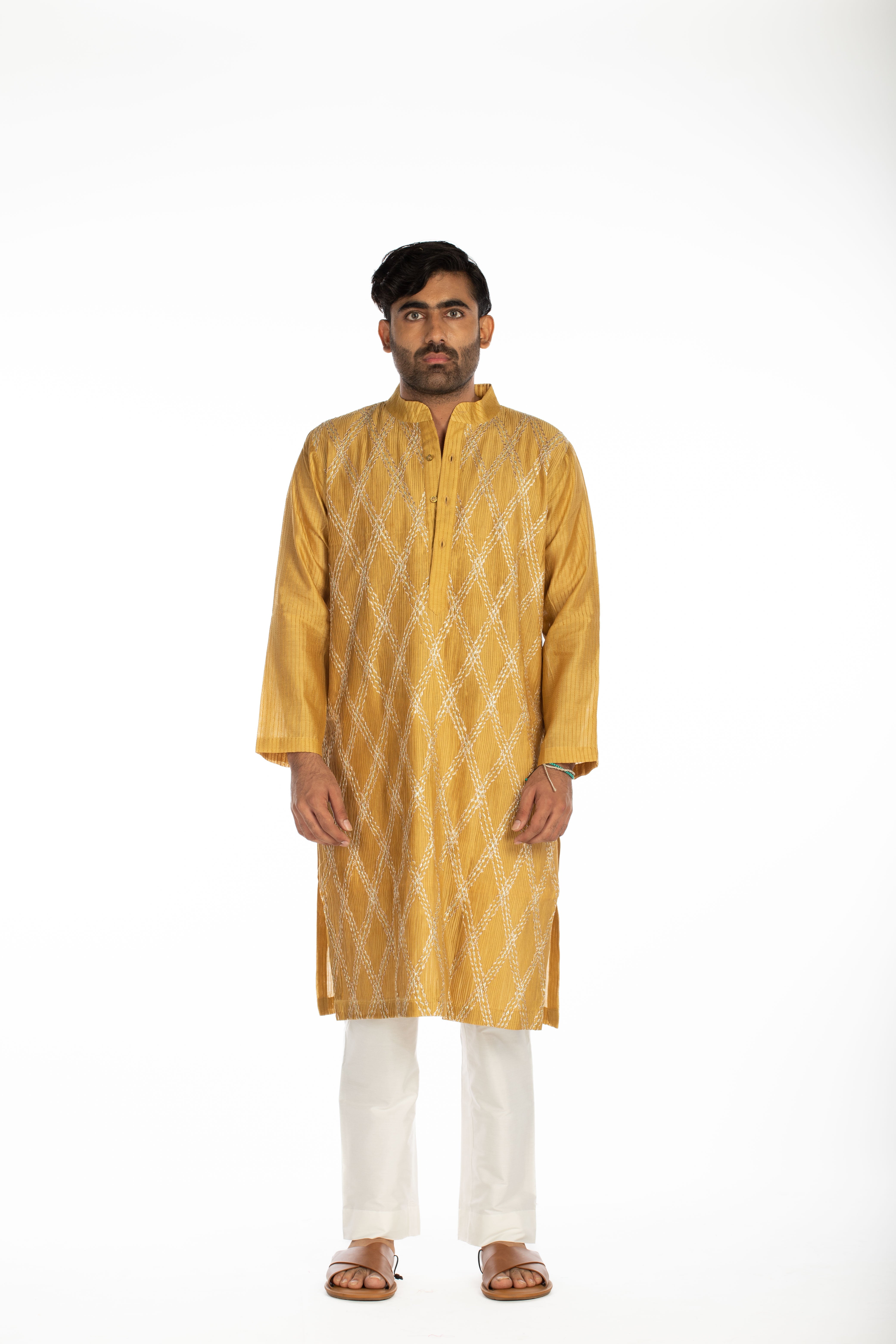 Sandy Brown Embroidered Set