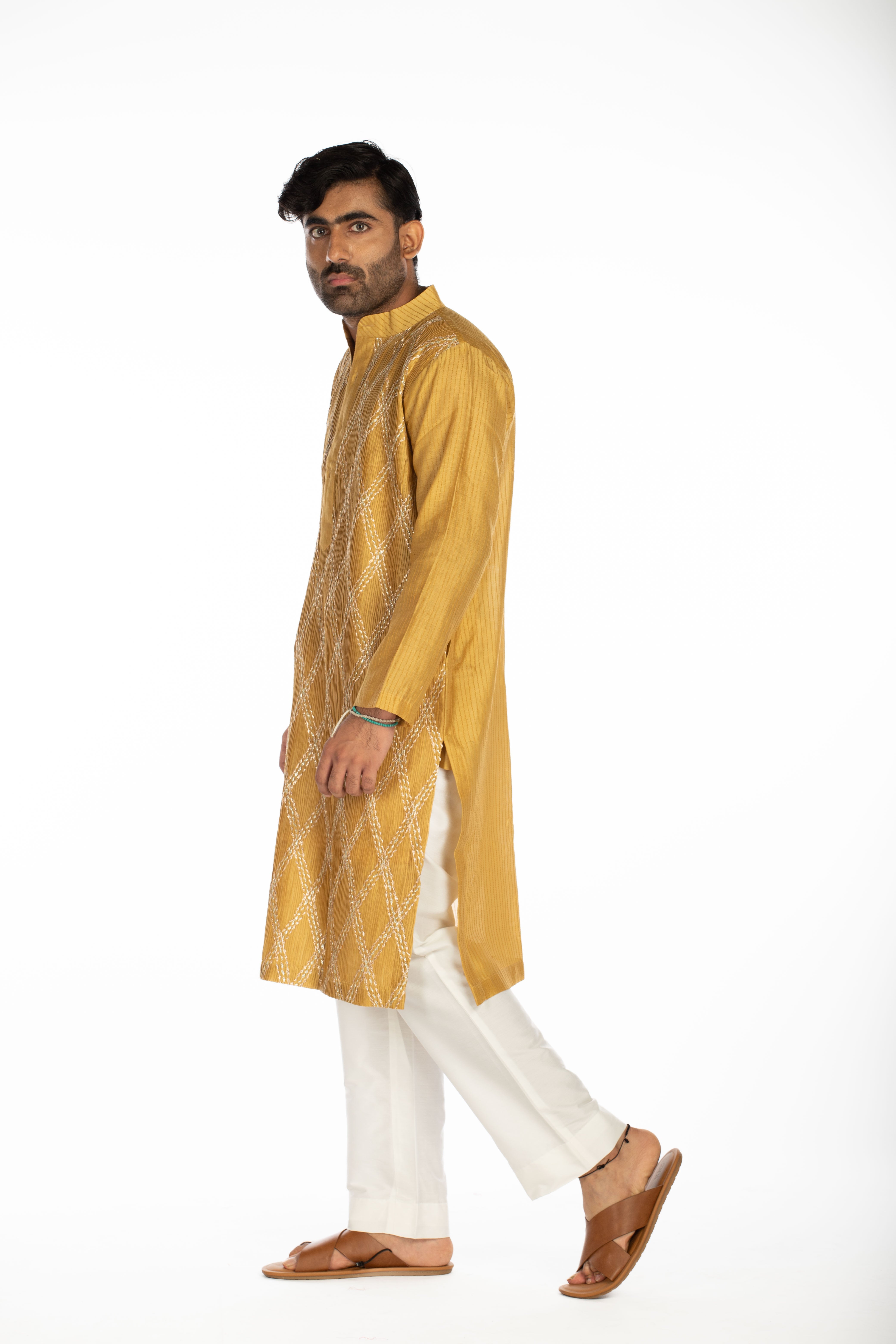 Sandy Brown Embroidered Set