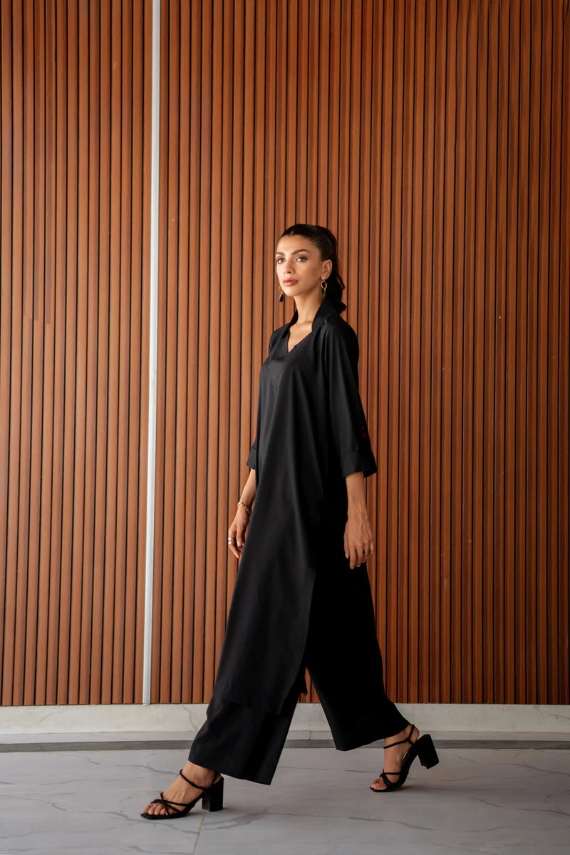 Black Kurta With Pants