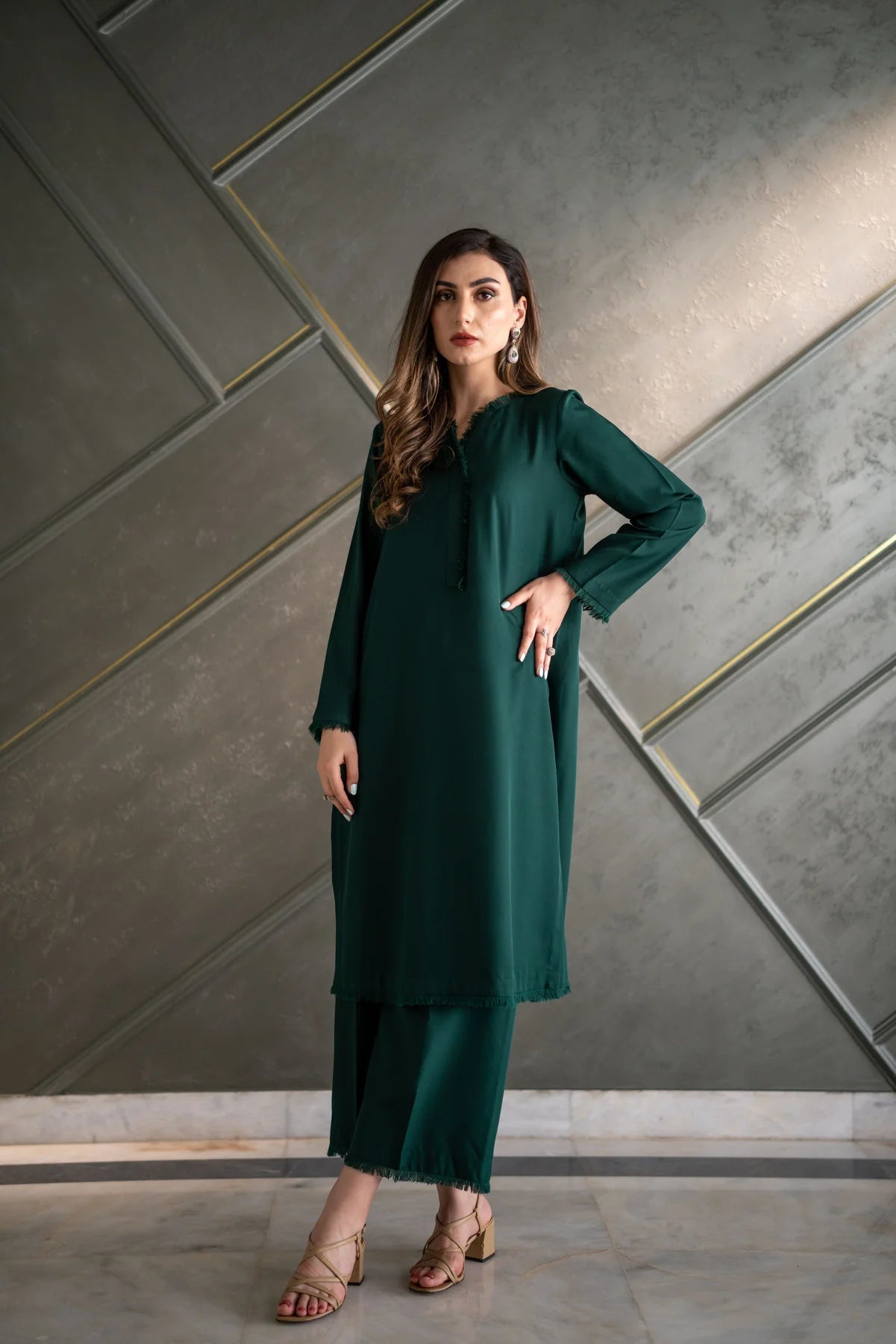Emrald Green Kurta With Pants