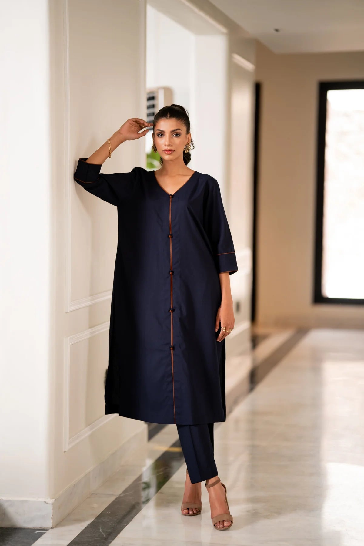 Navy blue Kurta With Pants