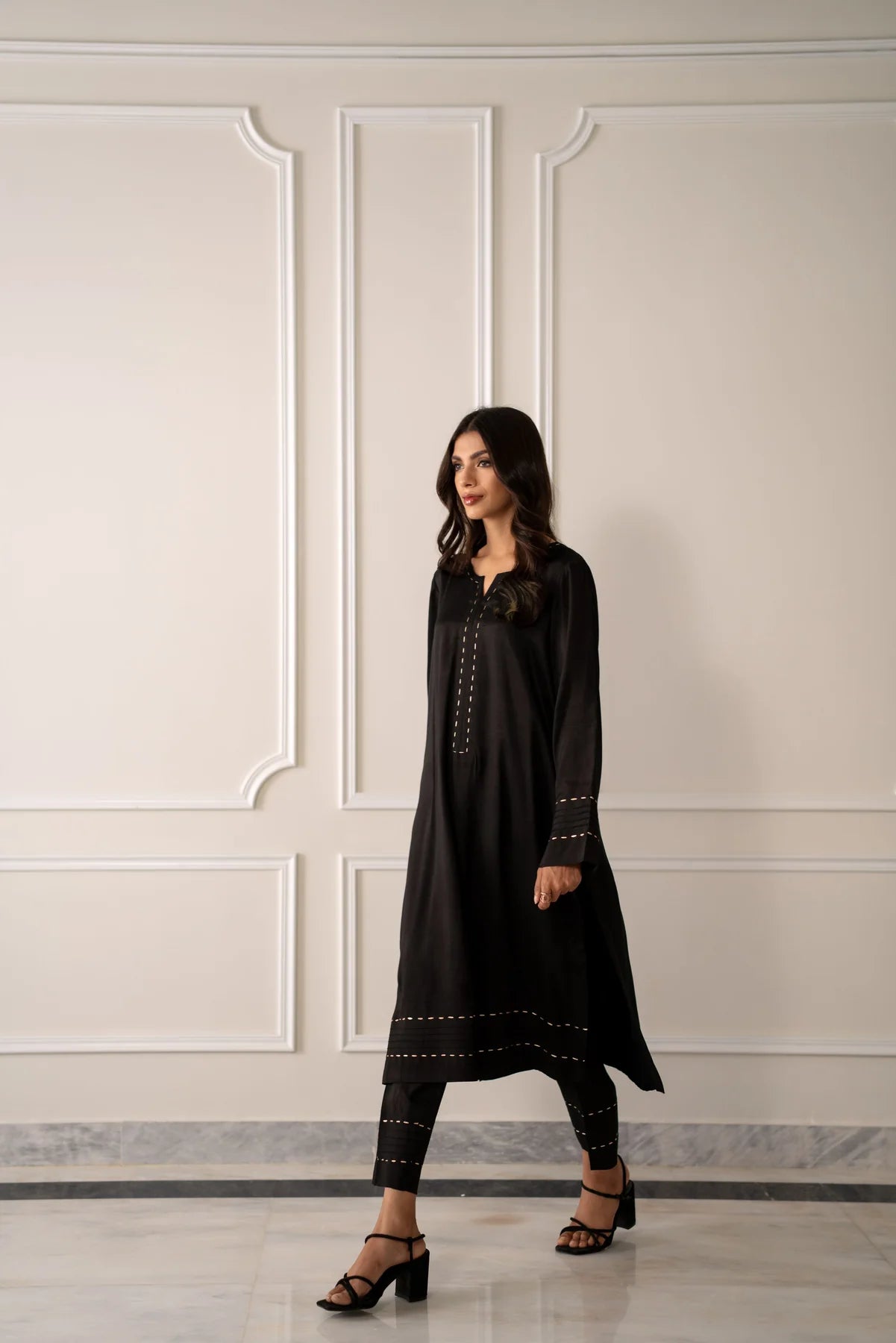 Black Kurta With Pants