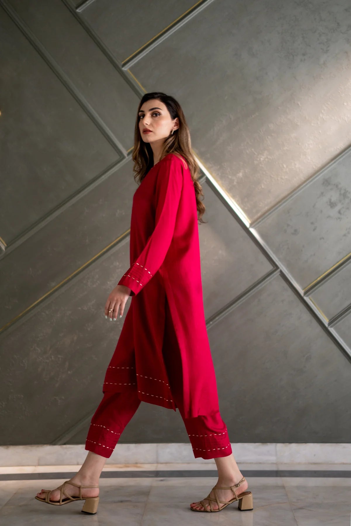 Magenta Pink Kurta With Pants