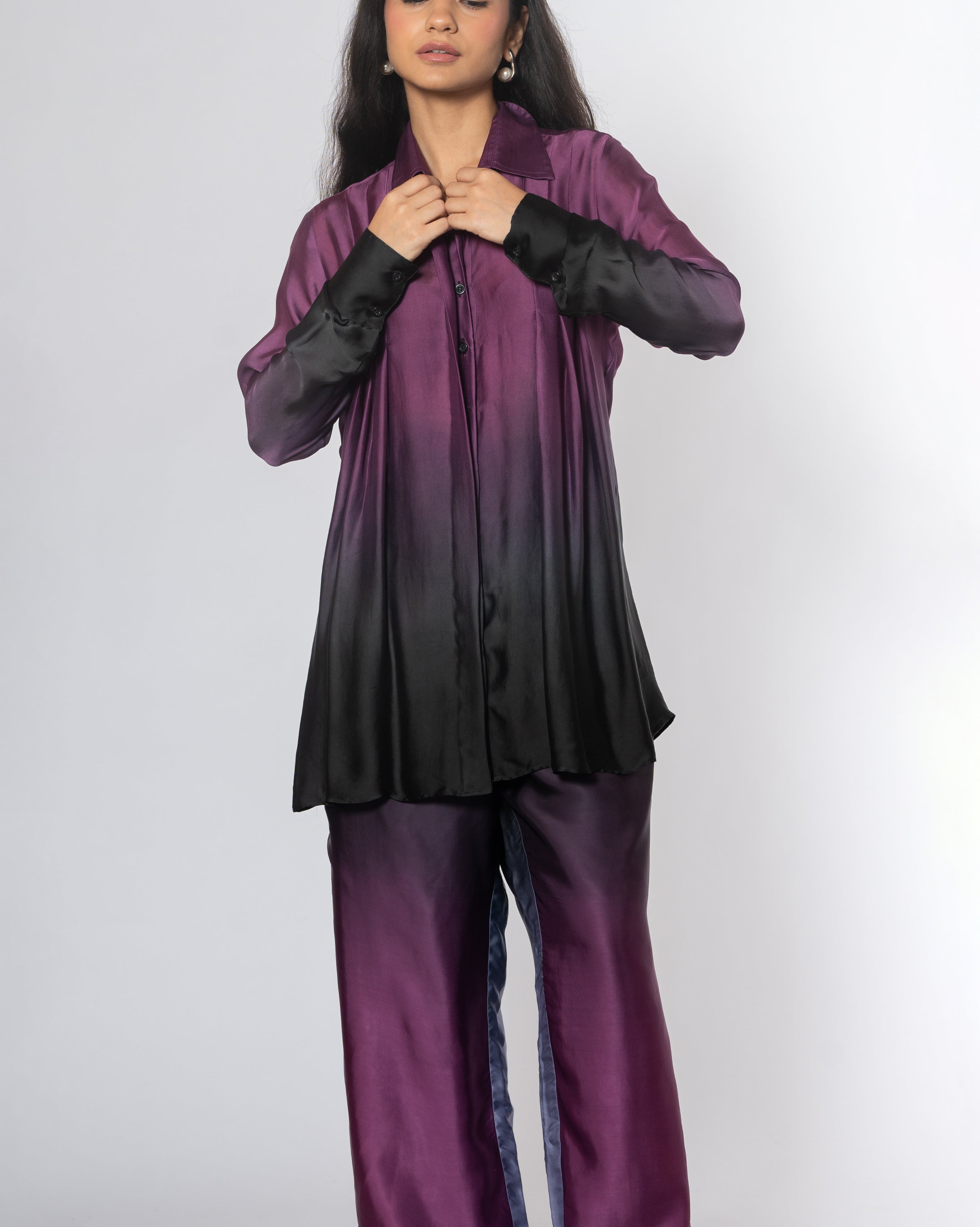 Pleated Shirt Coord