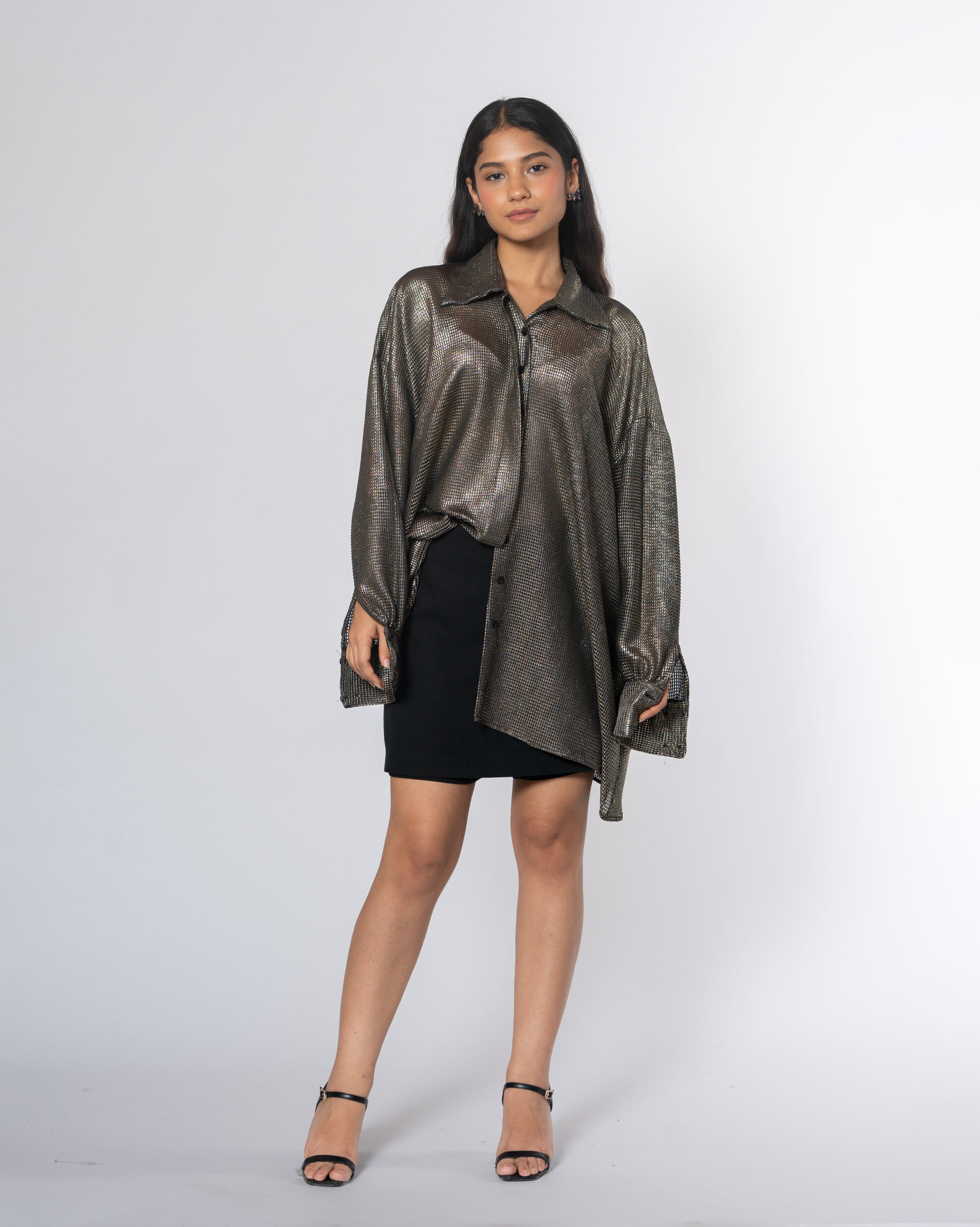 Metallic Oversized Shirt