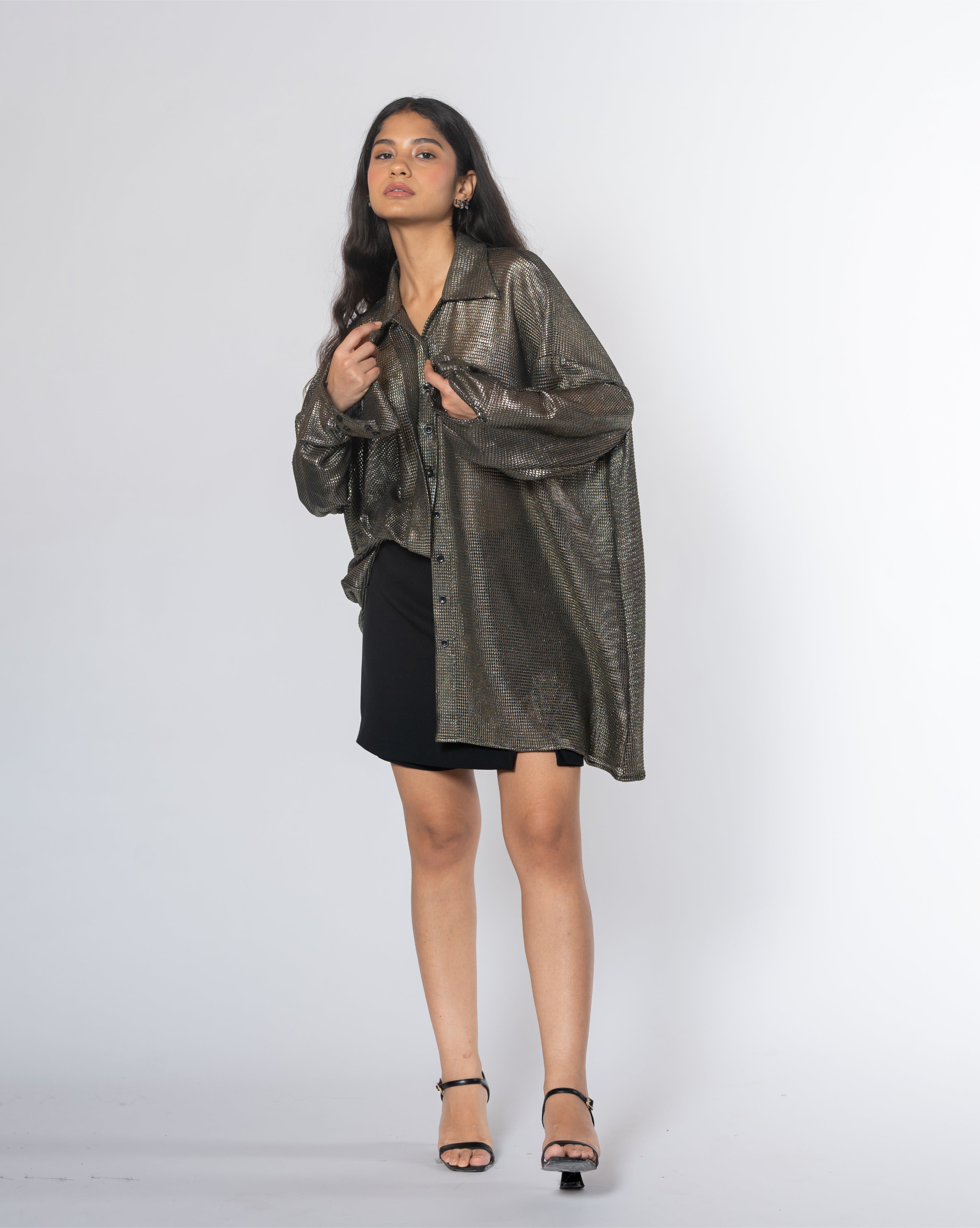 Metallic Oversized Shirt