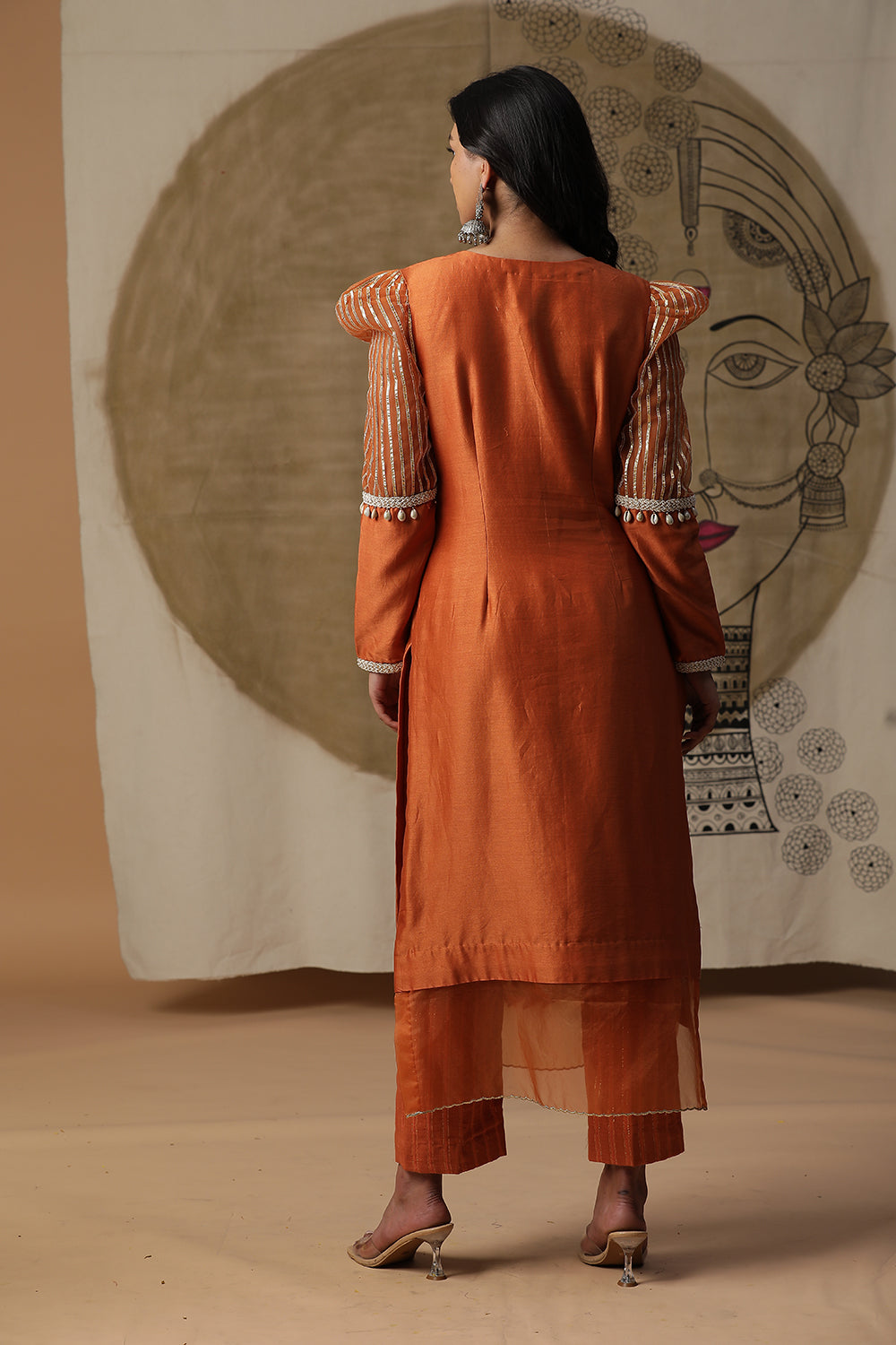 Burnt Orange Bali Suit - Auraya Fashion - - #tag1# - #tag2# - #tag3# - #tag3#