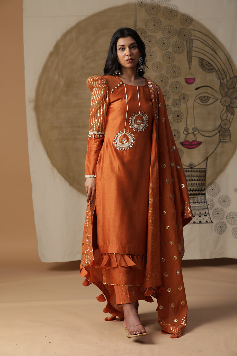 Burnt Orange Bali Suit - Auraya Fashion - - #tag1# - #tag2# - #tag3# - #tag3#