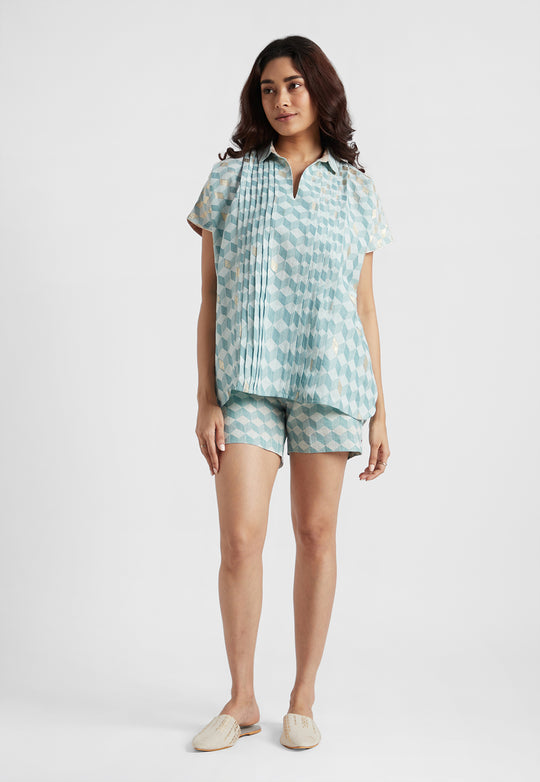 Lady Q Square Co-Ord With Shorts