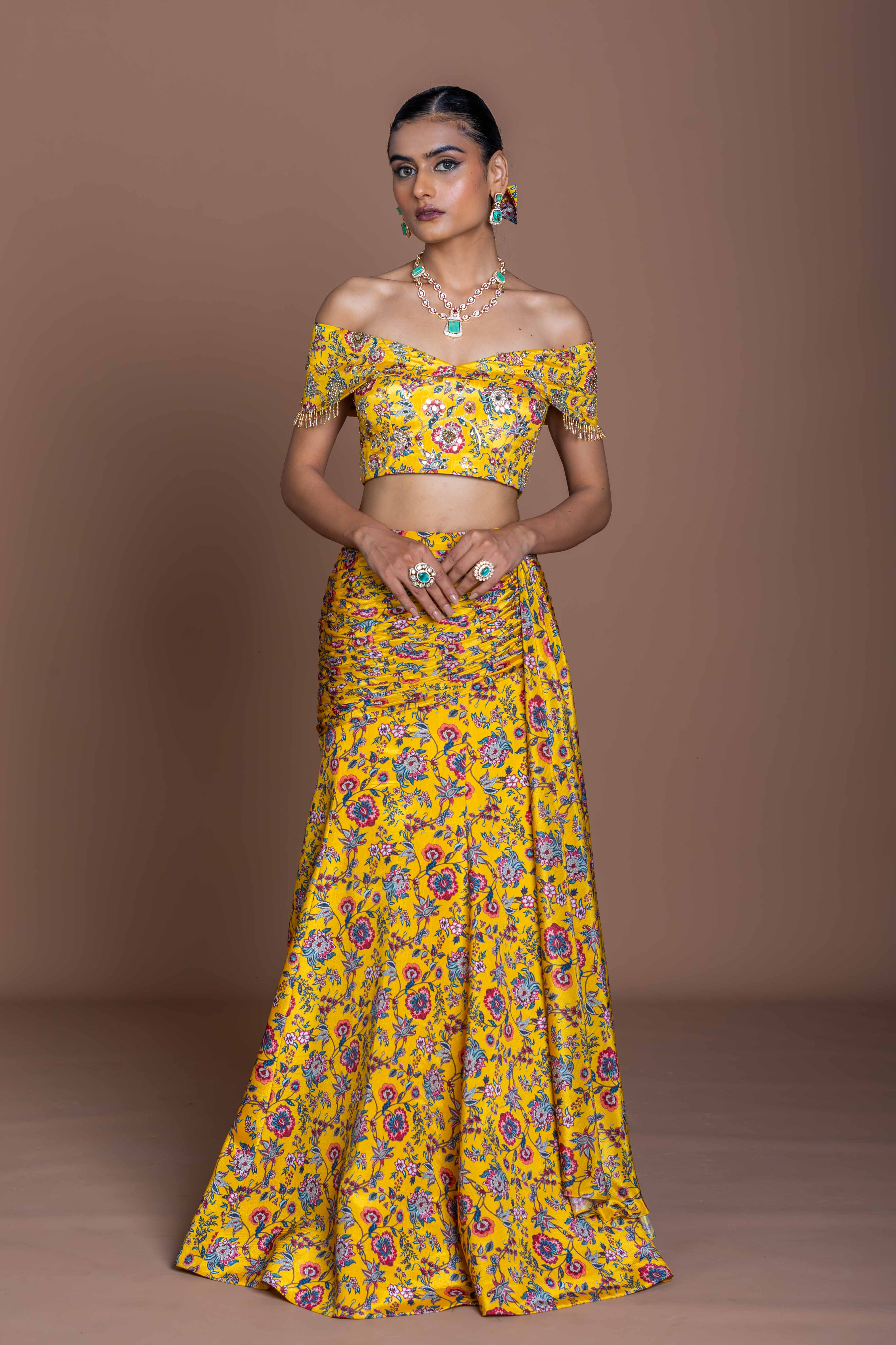 Mermaid Mustard Skirt coord set