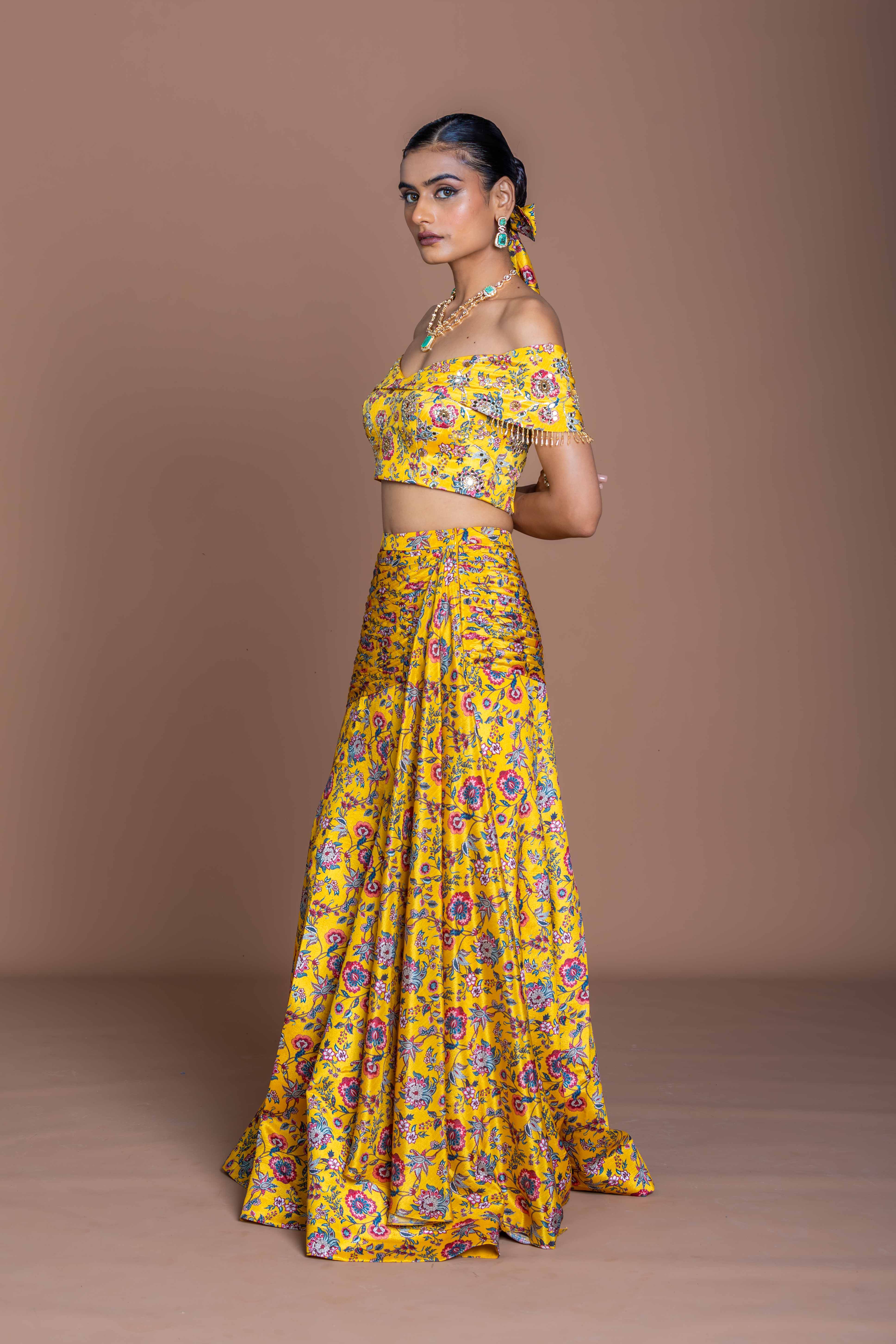 Mermaid Mustard Skirt coord set