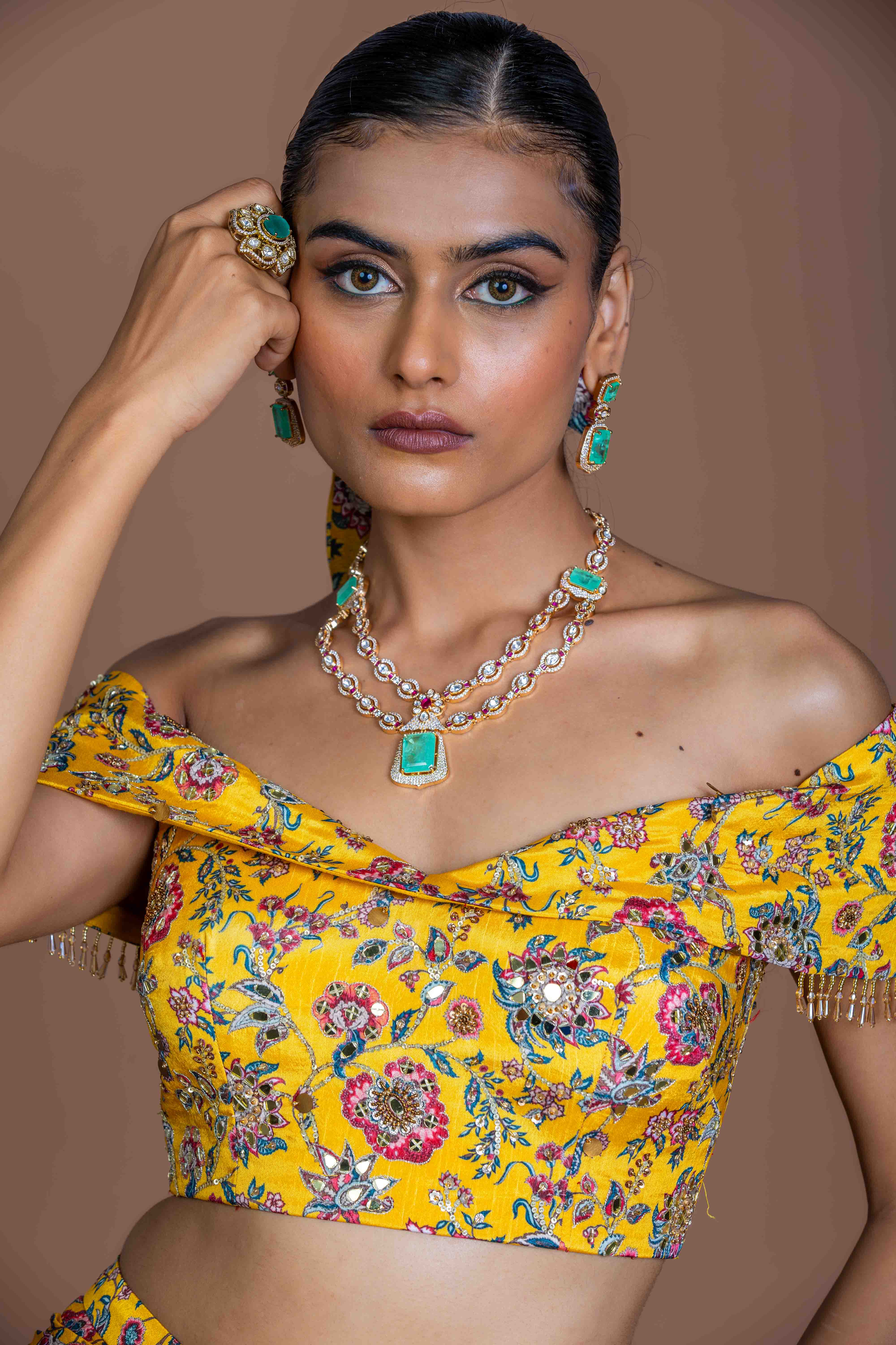 Mermaid Mustard Skirt coord set