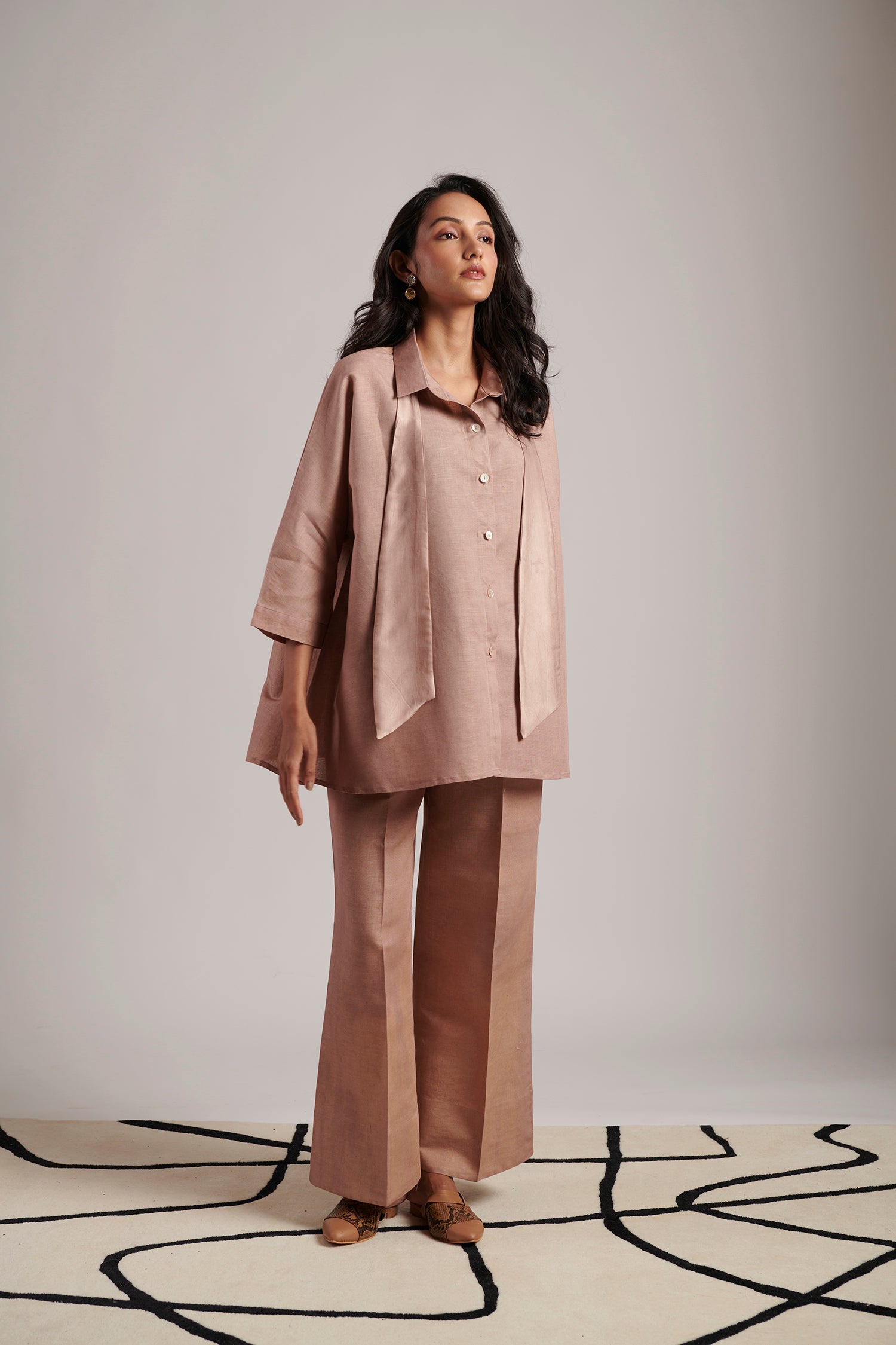 Paradise Shirt With Bow (Vintage Rose)