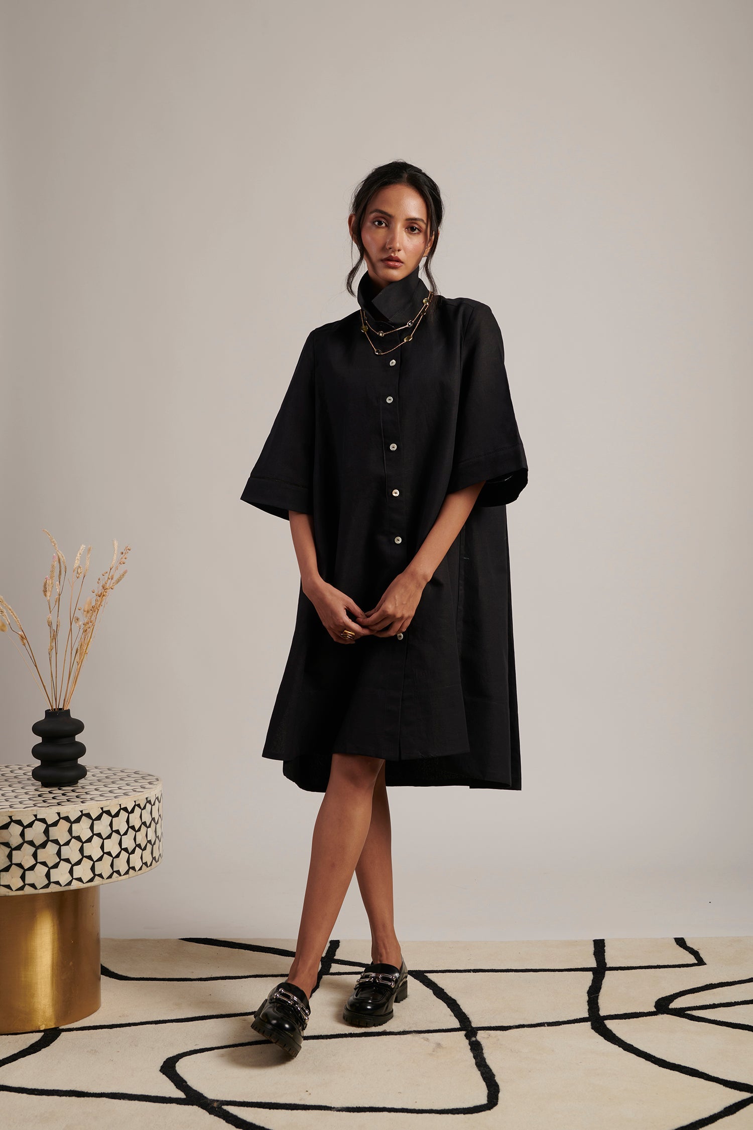 December Shirt Dress (Night Sky)