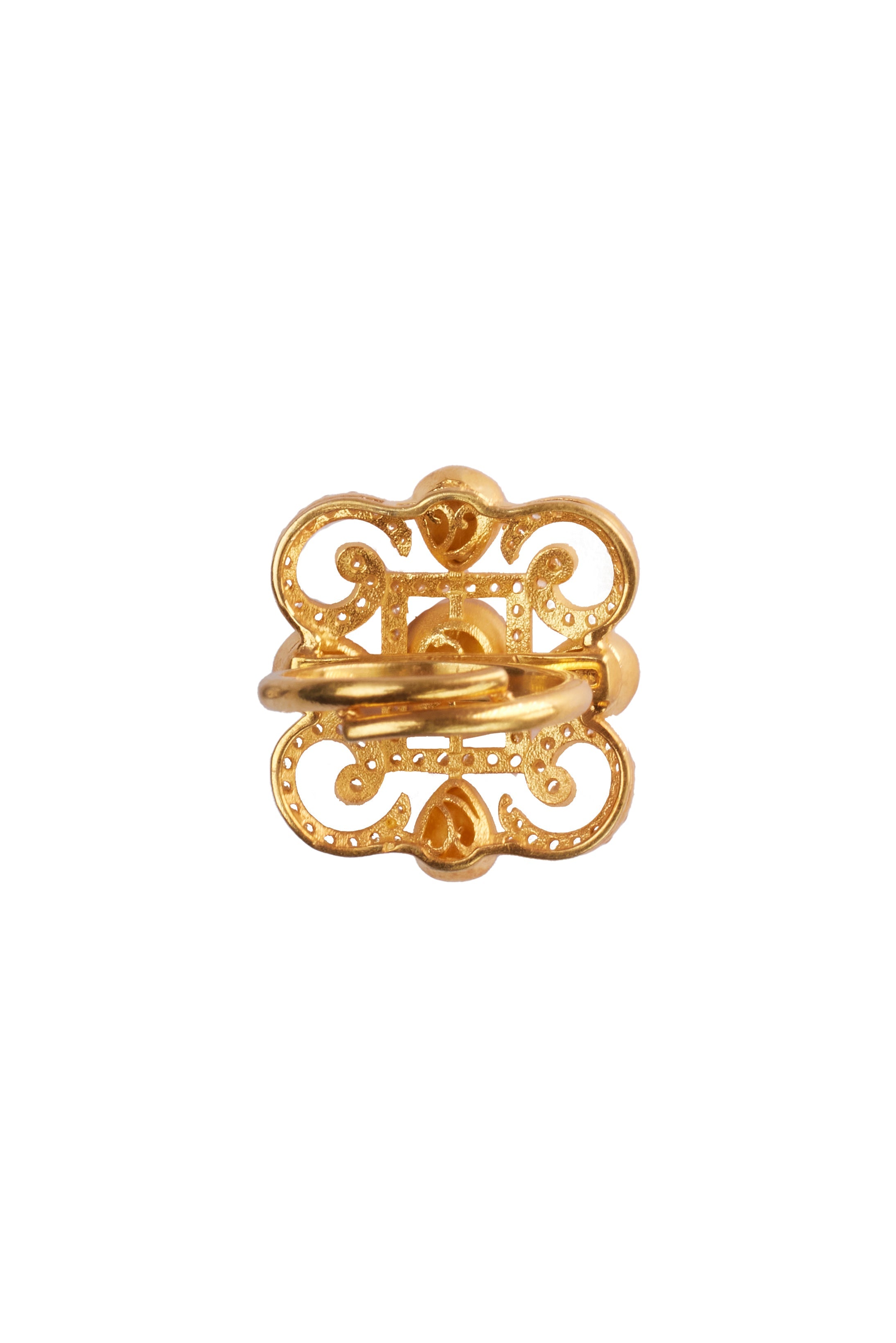 CY Sica Jewellery Moissanite Polki Luminous Polki Ring Front 3