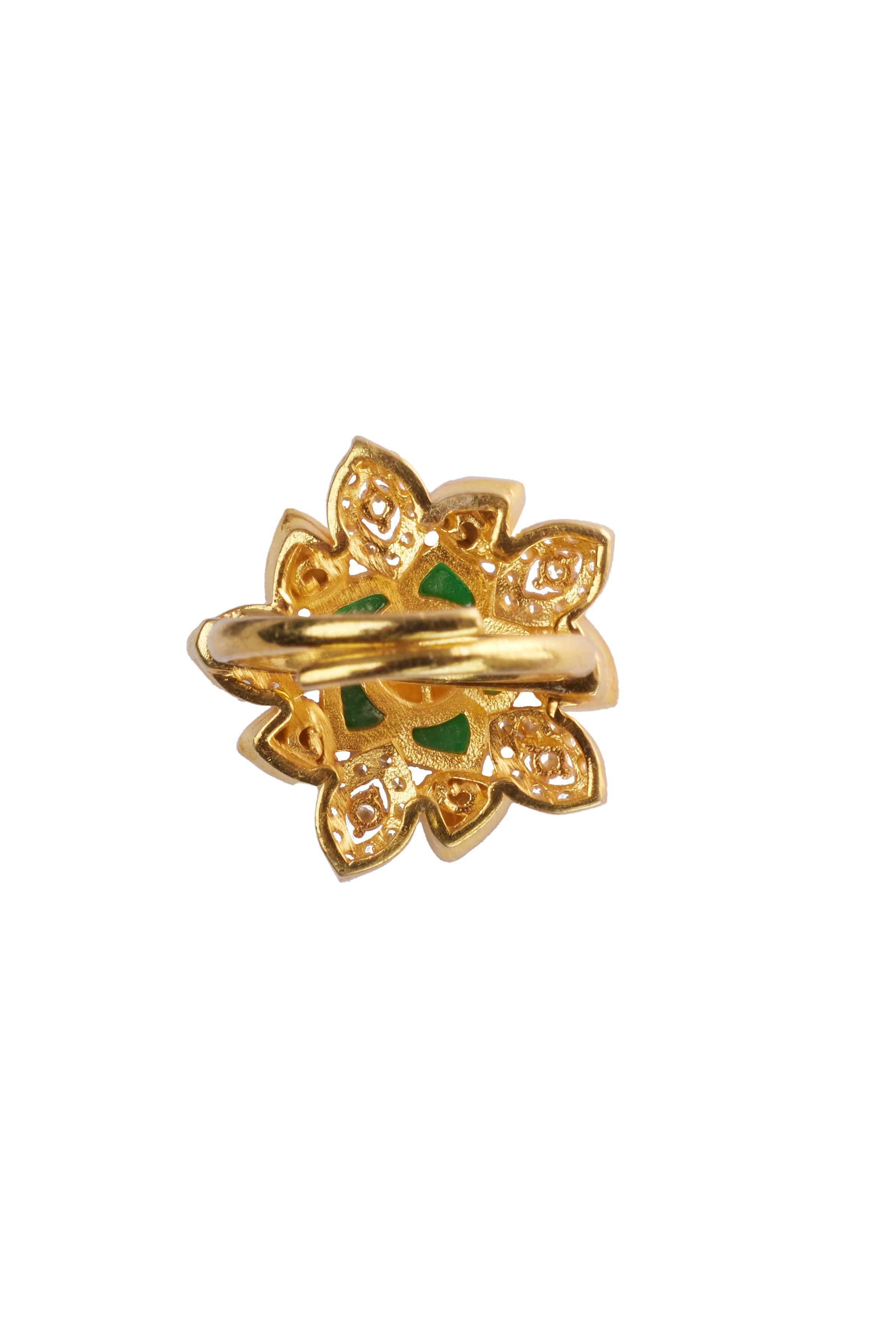 CY Sica Jewellery Moissanite Polki Stellar Polki Ring Front 3