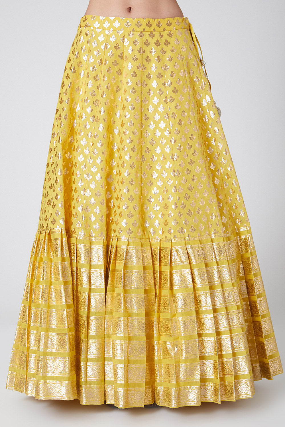 Embroidered Yellow Lehenga Set - Auraya Fashion - - #tag1# - #tag2# - #tag3# - #tag3#