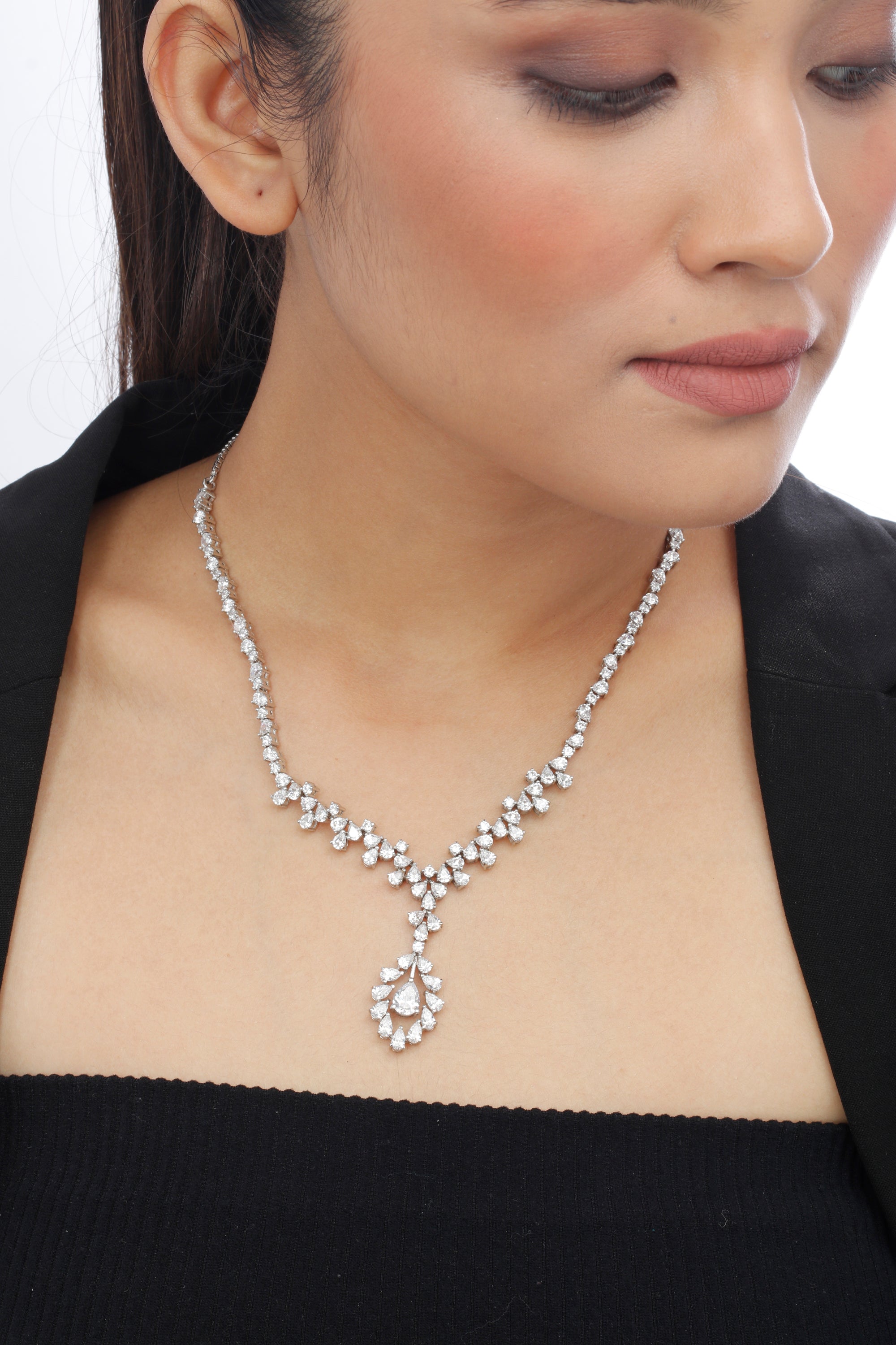 Pear-Shaped Swarovski Necklace