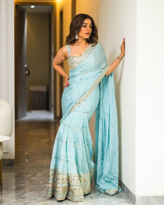 CY Nisha Aggarwal in Anusha Saree Set By Gopi Vaid Front 1