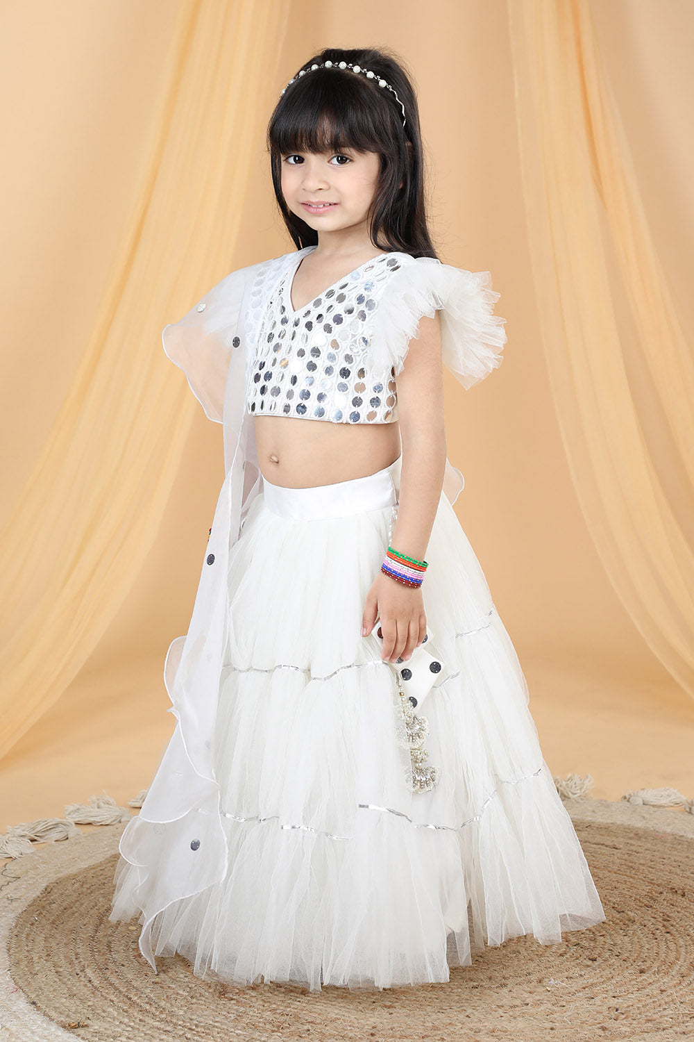 Lehenga with Mirror Work Blouse