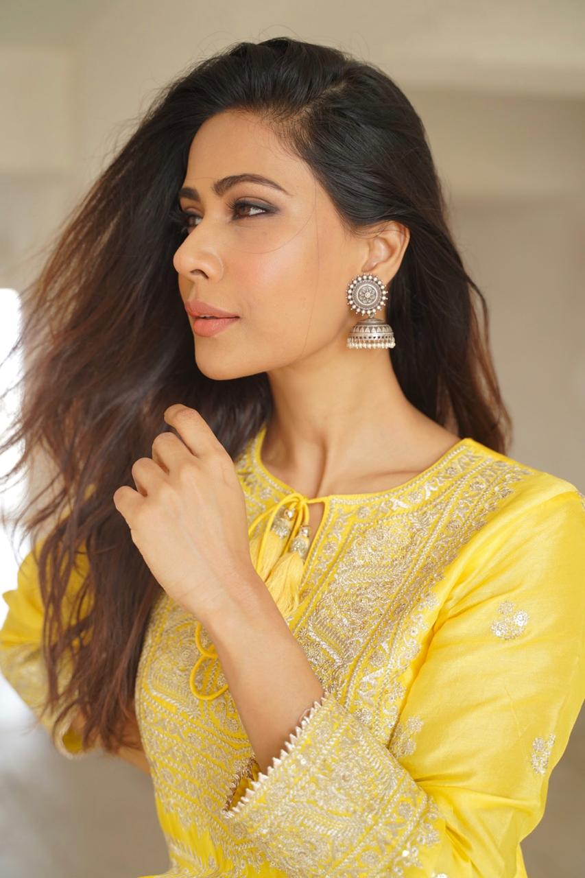 Rati Yellow Short Sharara Set